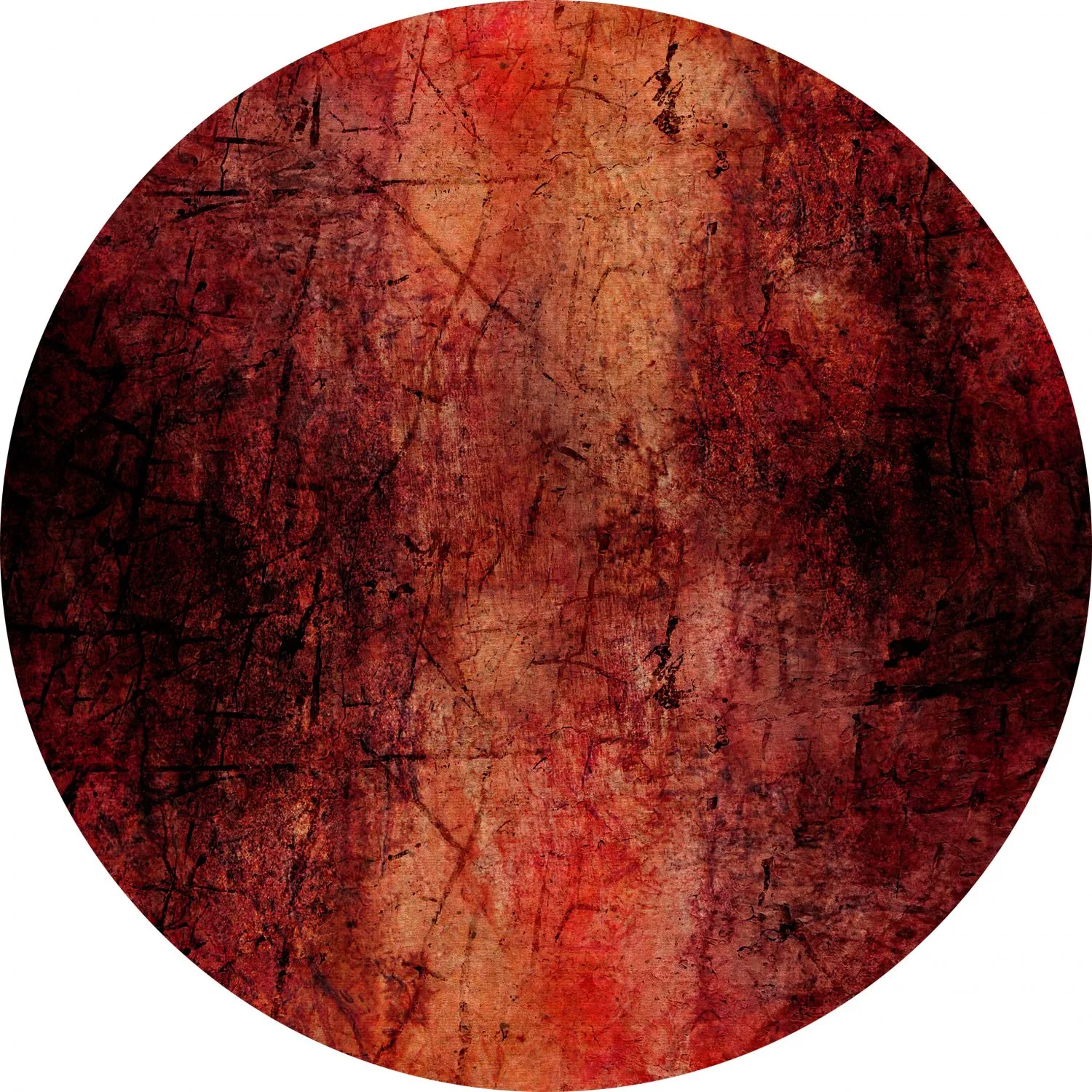 Rund Teppich - Wells (rot)