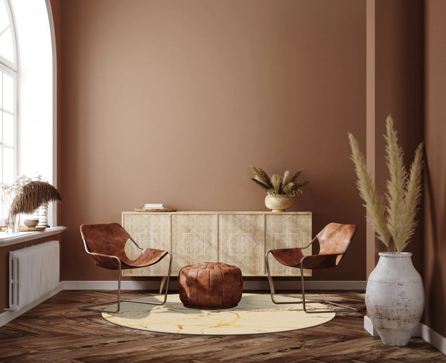 Rund Teppich - Vieste (beige/gold)
