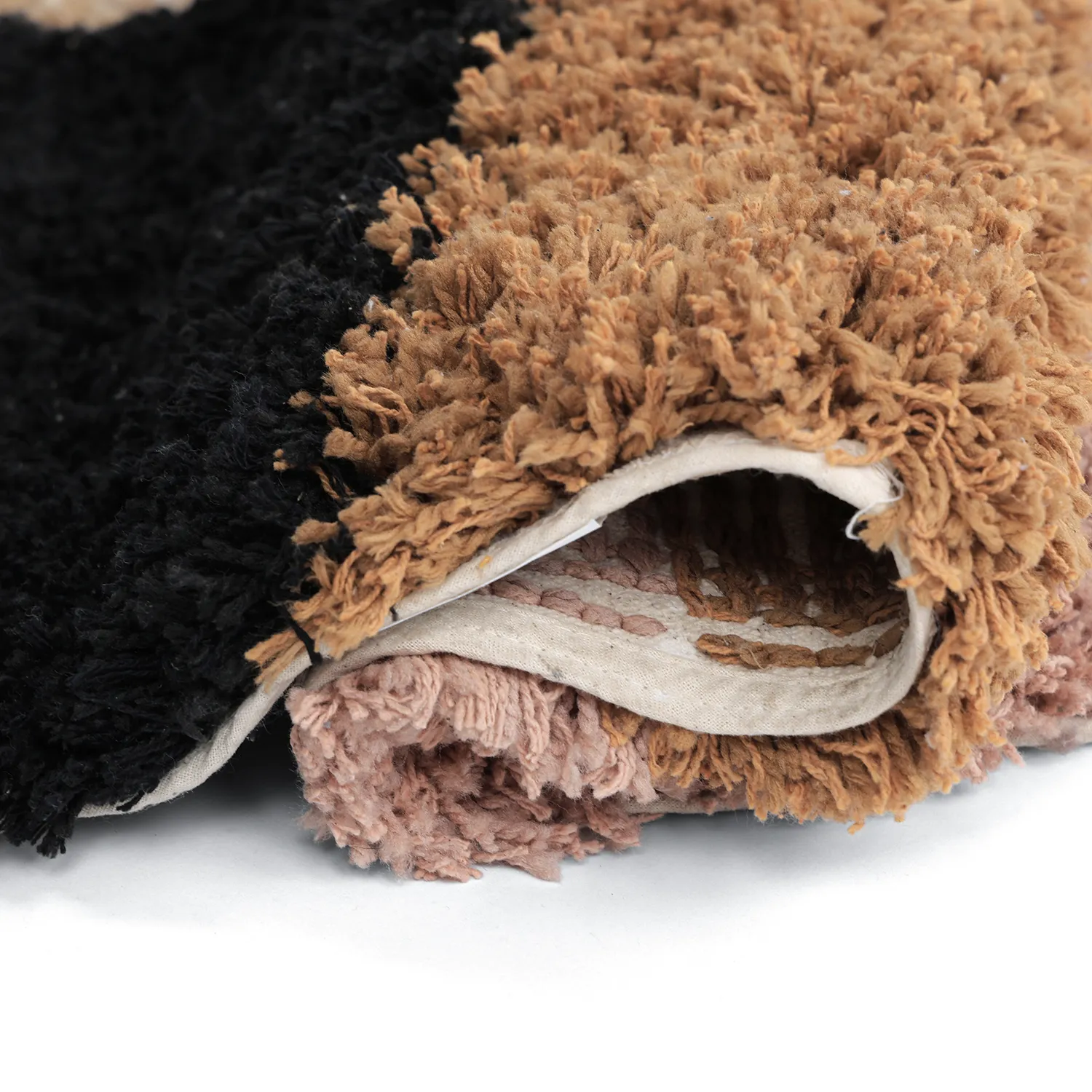 Rund Teppich - Cefalu Natural Cotton Shaggy (mehrfarbig)
