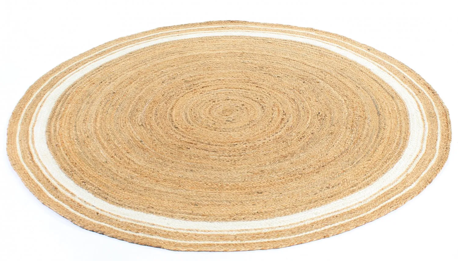 Runde Teppiche - Bundi (jute/weiß)