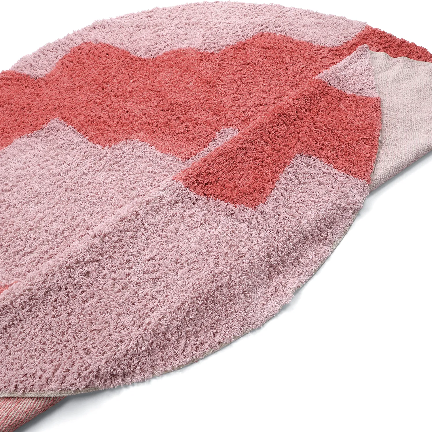 Hochflorteppiche - Amira Natural Cotton Shaggy (rosa)