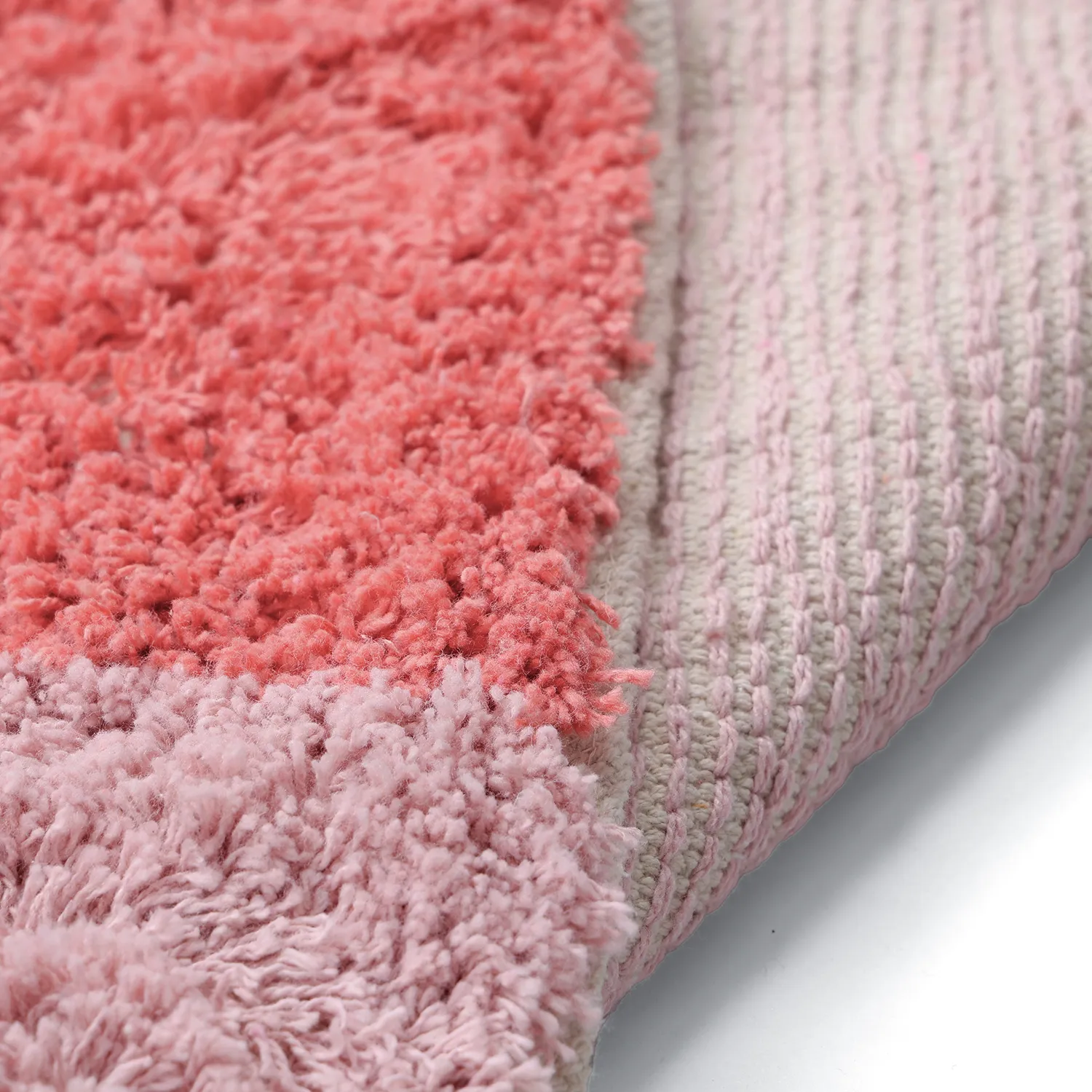 Hochflorteppiche - Amira Natural Cotton Shaggy (rosa)