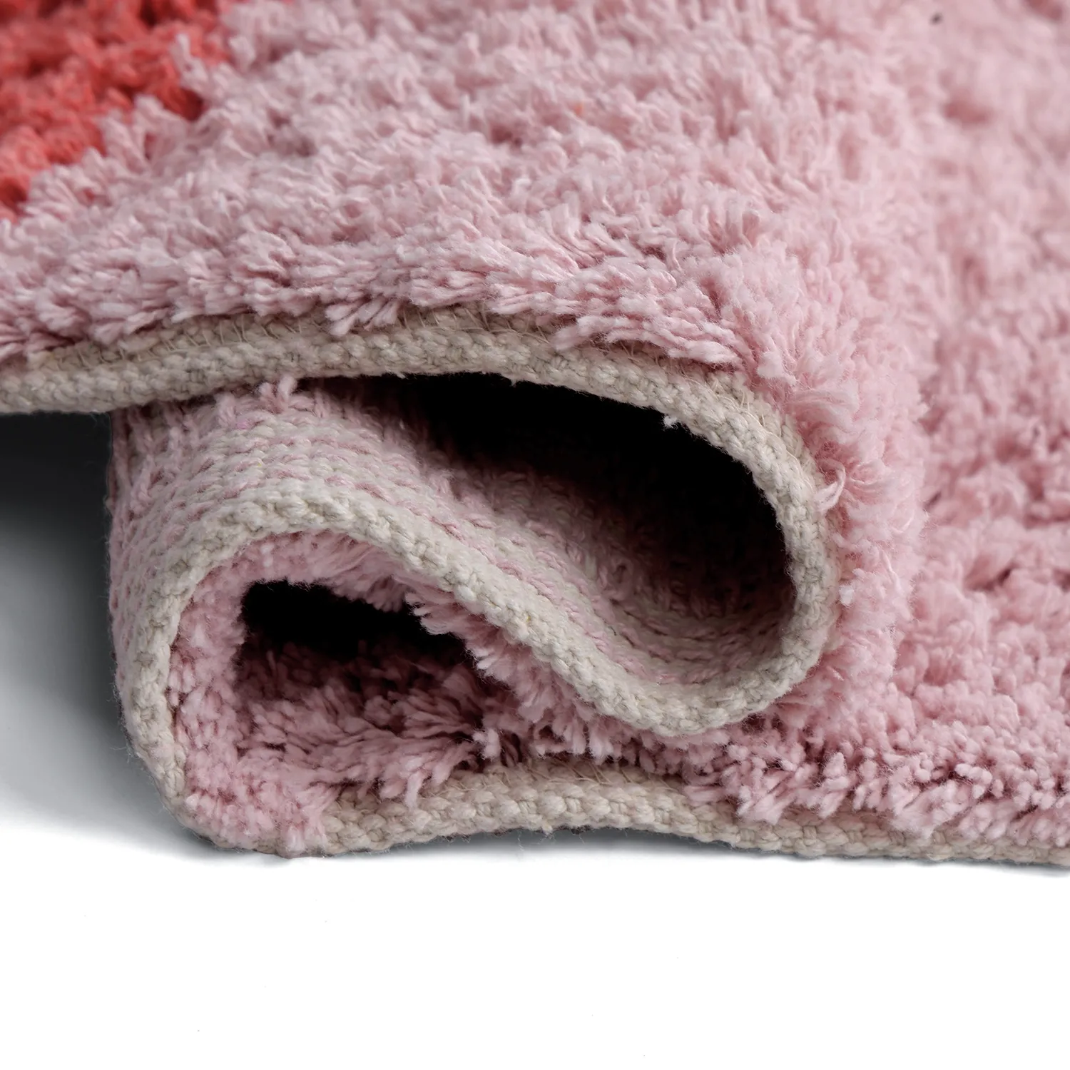 Hochflorteppiche - Amira Natural Cotton Shaggy (rosa)