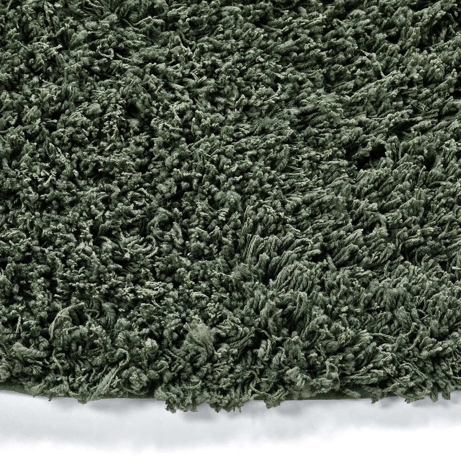 Rund Teppich - Combarro Solid Cotton Shaggy (grün)