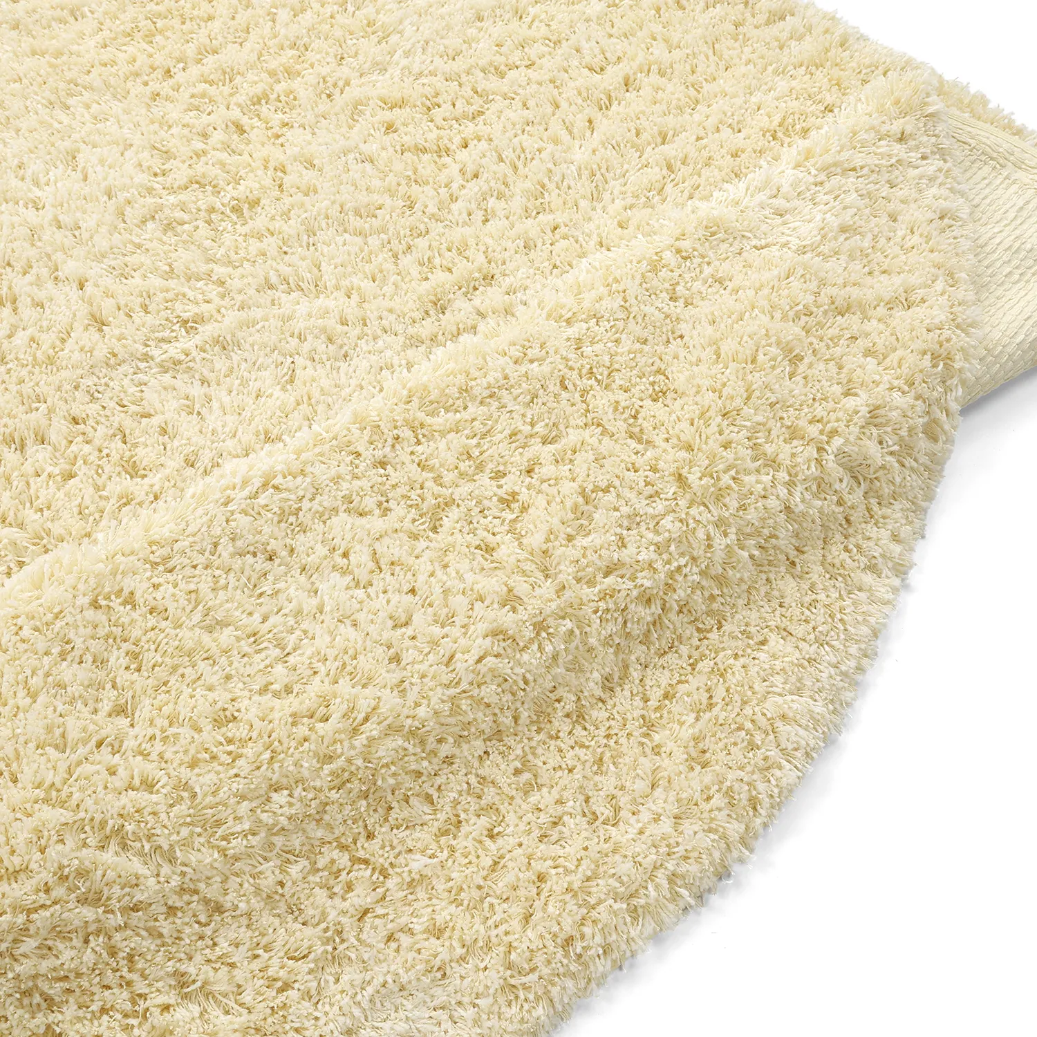 Rund Teppich - Combarro Solid Cotton Shaggy (hellgelb)