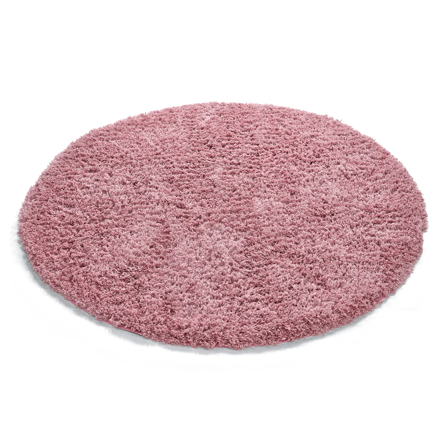 Rund Teppich - Combarro Solid Cotton Shaggy (hellrosa)