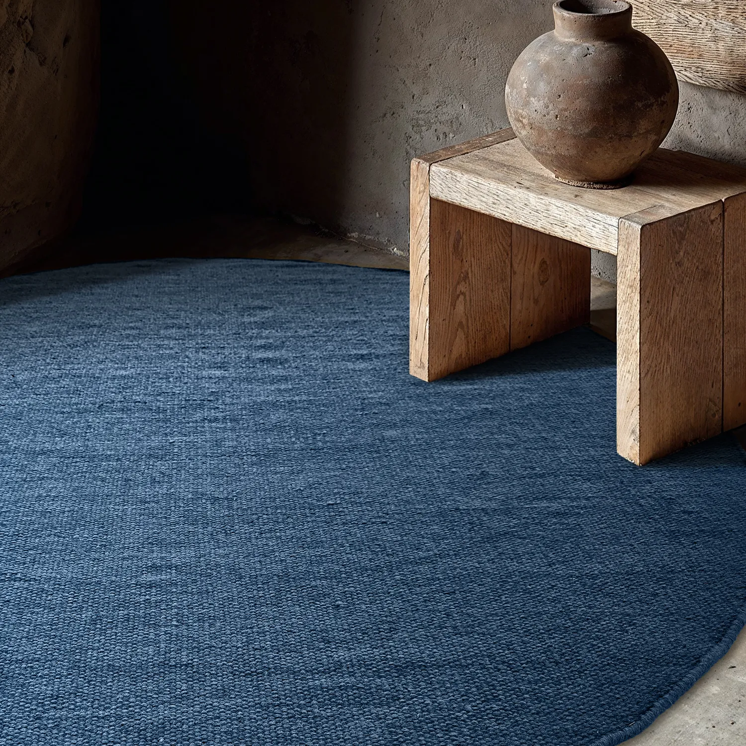 Rund Teppich - Hamilton (marineblau)