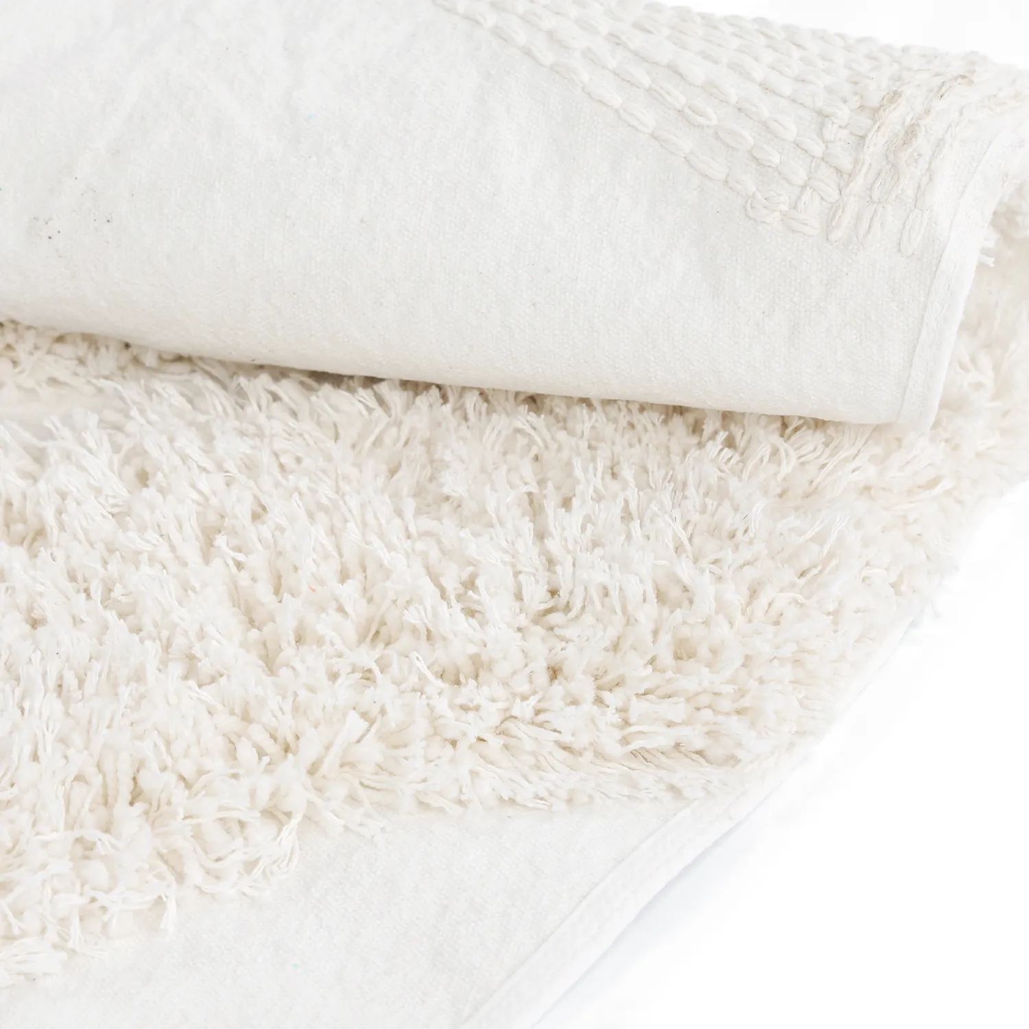 Rund Teppich - Sivota Natural Cotton Shaggy (cremefarben)