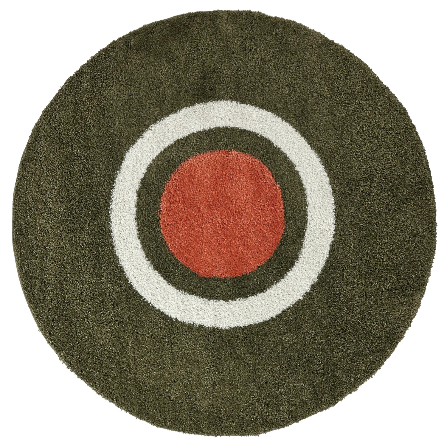 Runde Teppiche - Alsace (grün/weiß/orange)