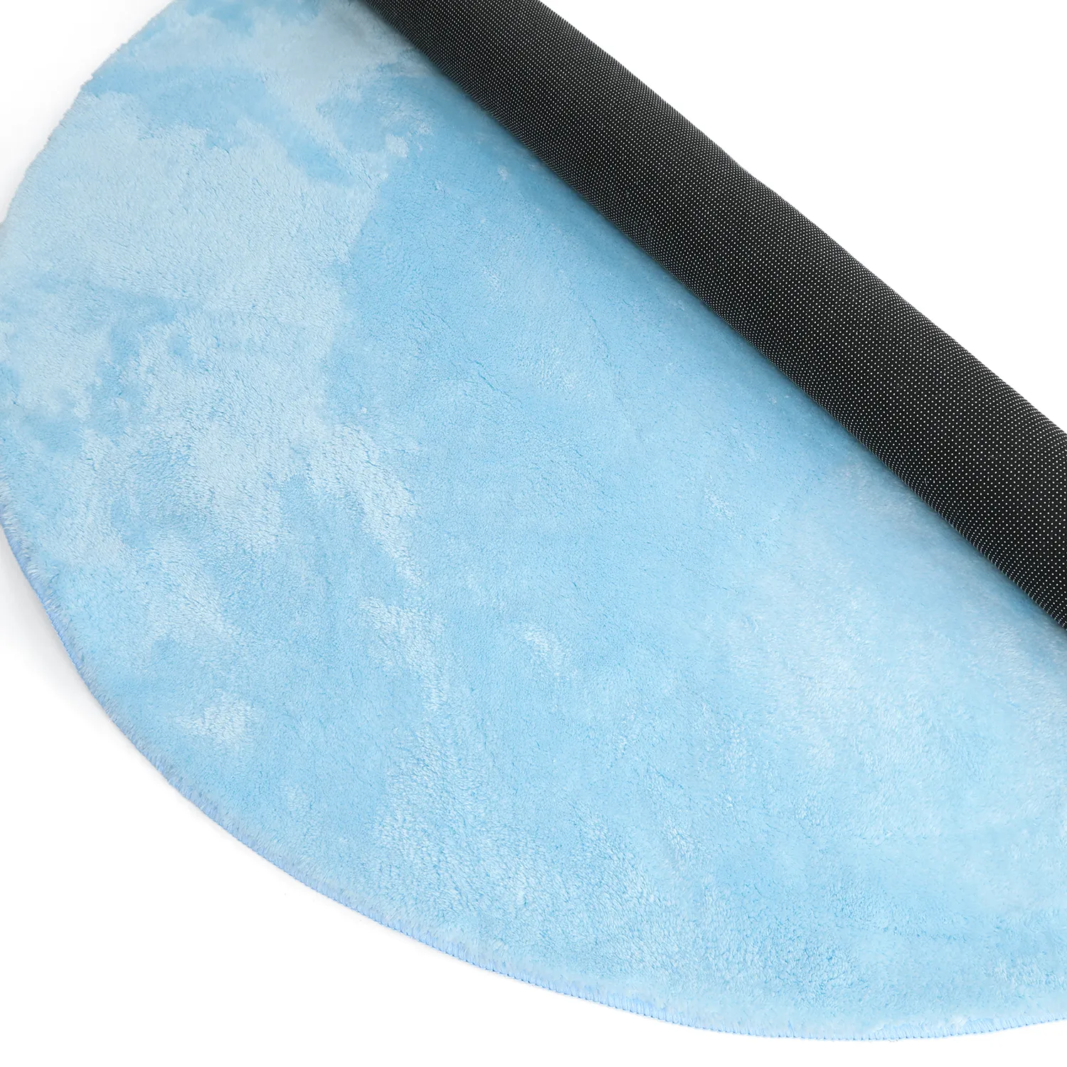 Runde Teppiche - Aranga Super Soft Fur (hellblau)