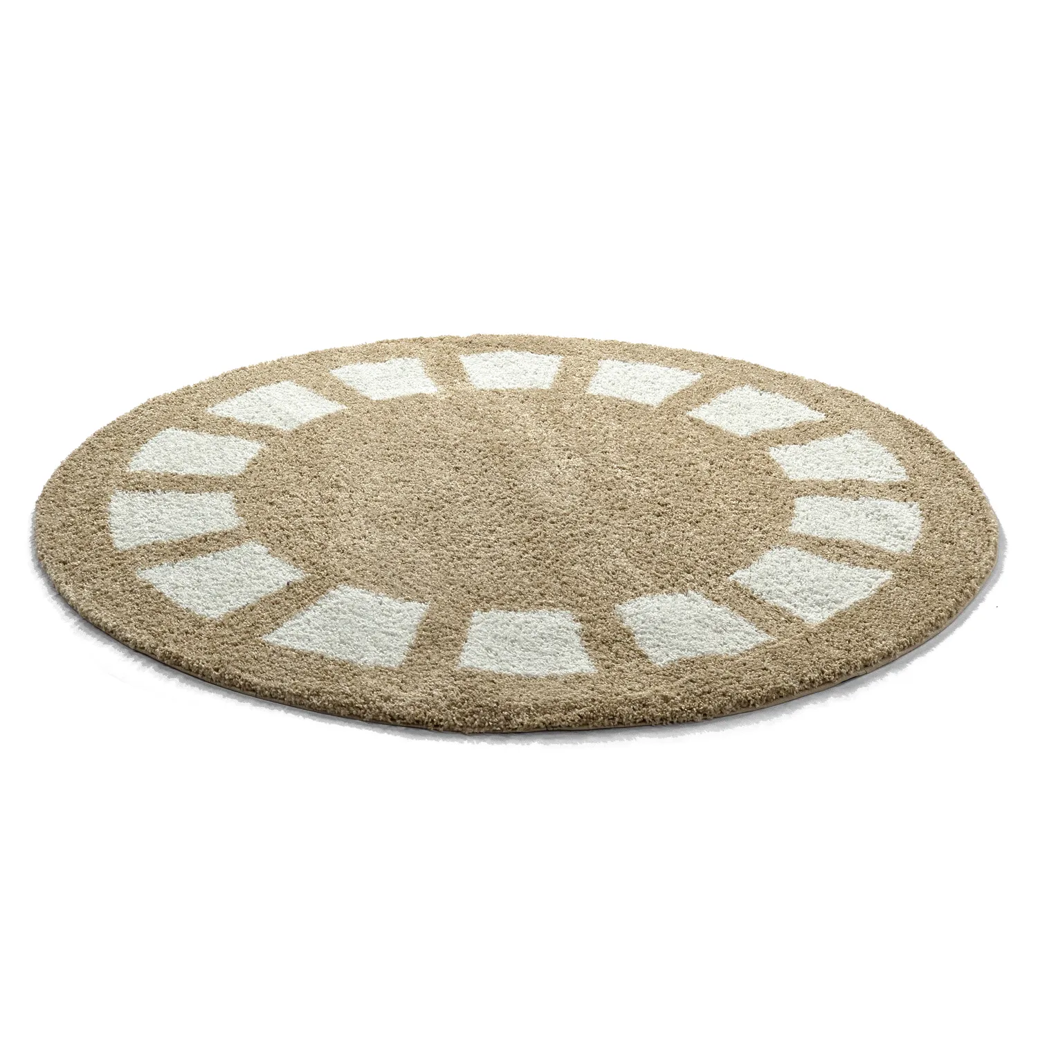 Runde Teppiche - Asilah (beige/weiß)