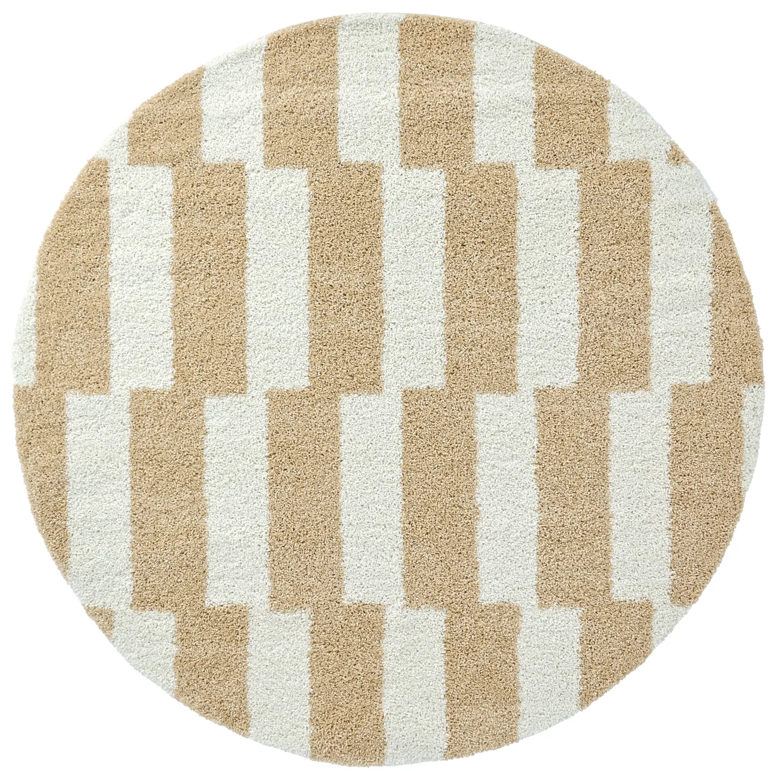 Runde Teppiche - Tamri (beige/weiß)