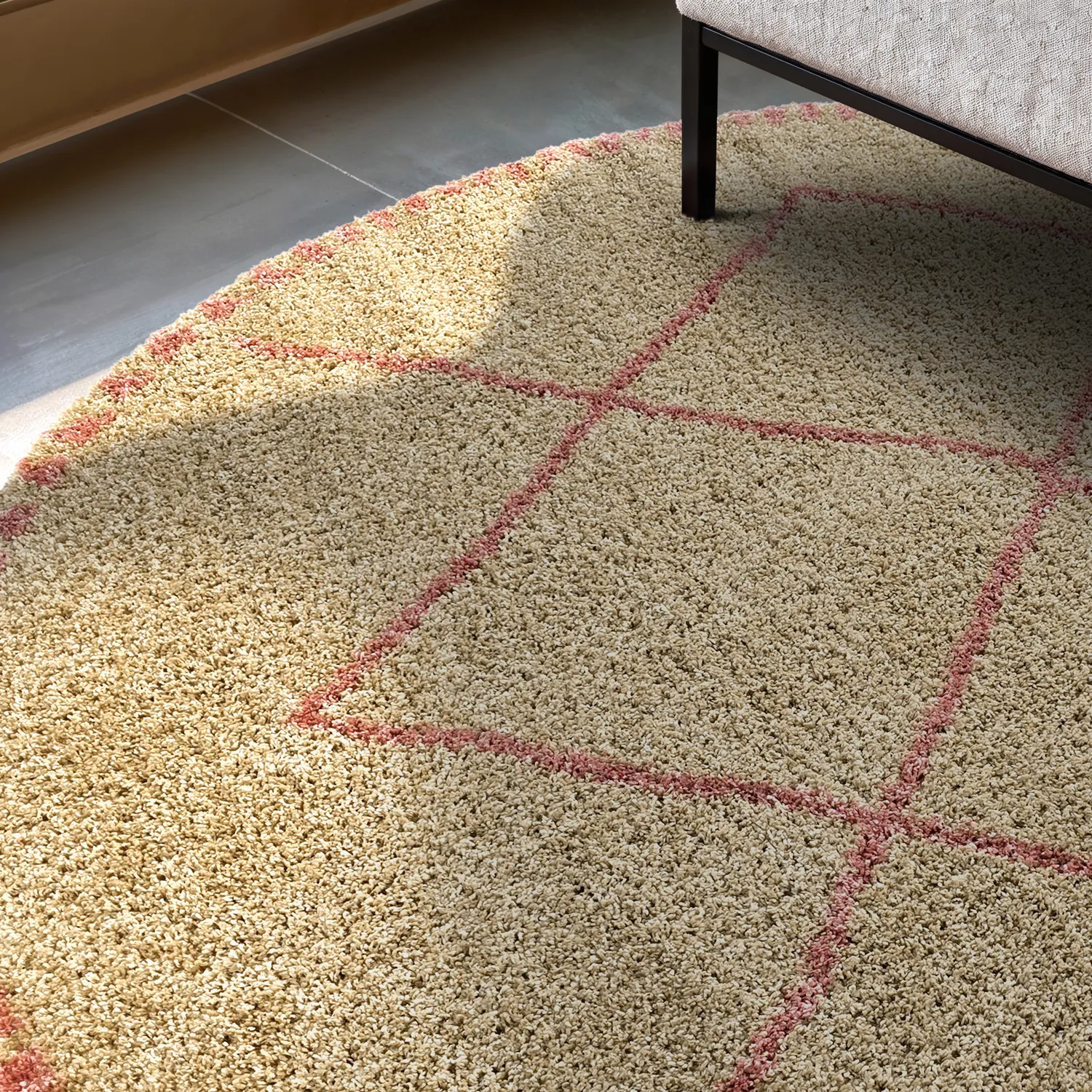 Runde Teppiche - Tiznit (beige/rosa)