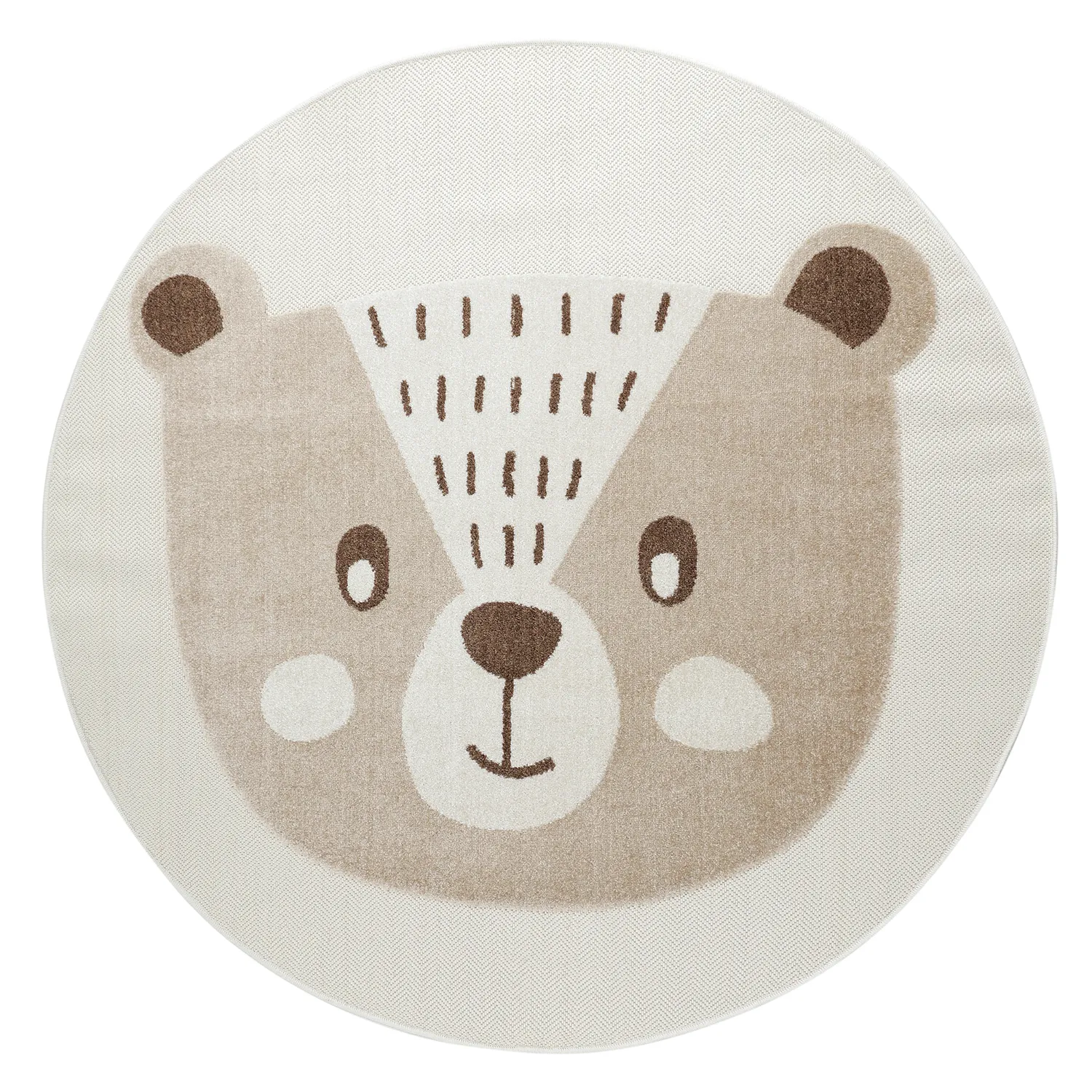 Runder Kinderteppich - Kind Bear (creme)