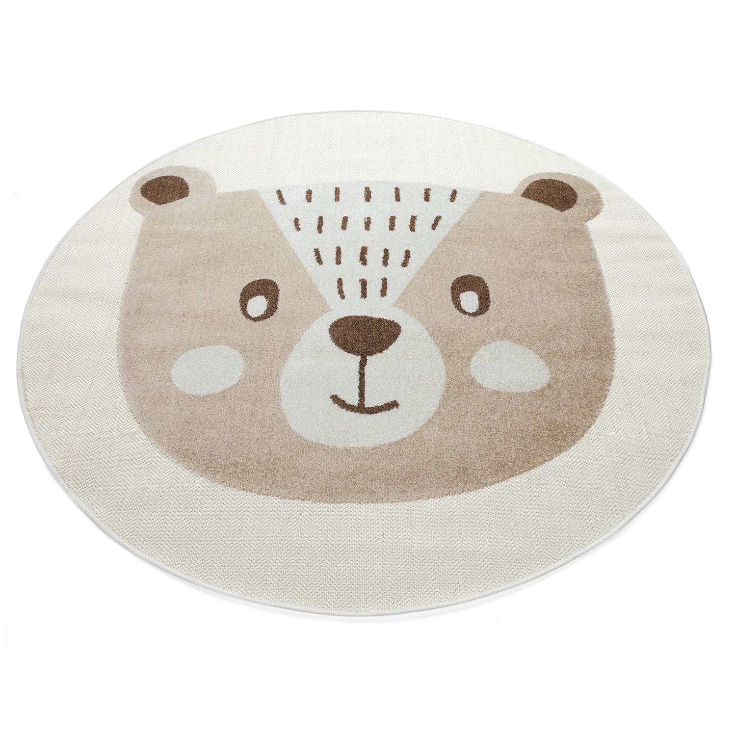 Runder Kinderteppich - Kind Bear (creme)
