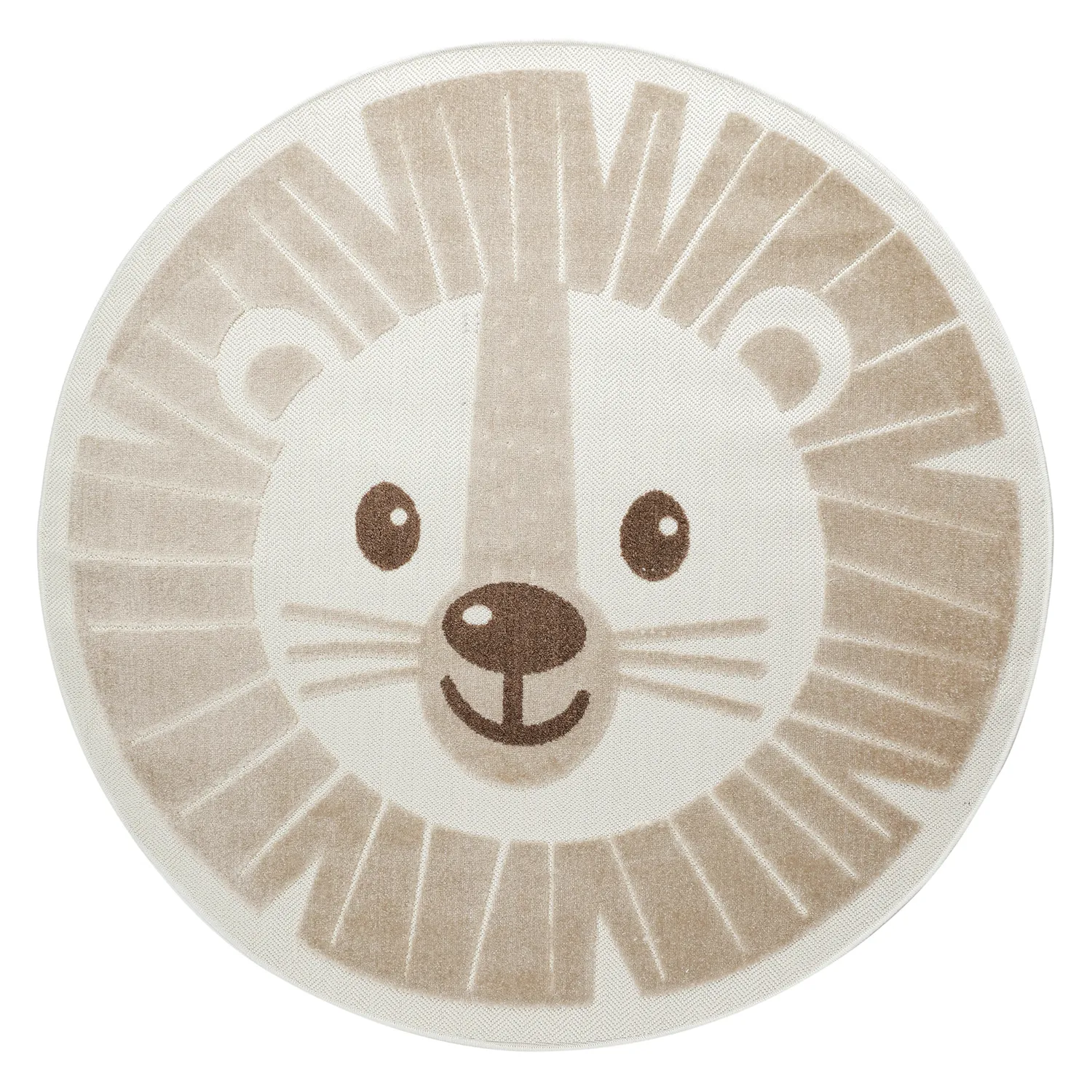 Runder Kinderteppich - Kind Lion (creme)