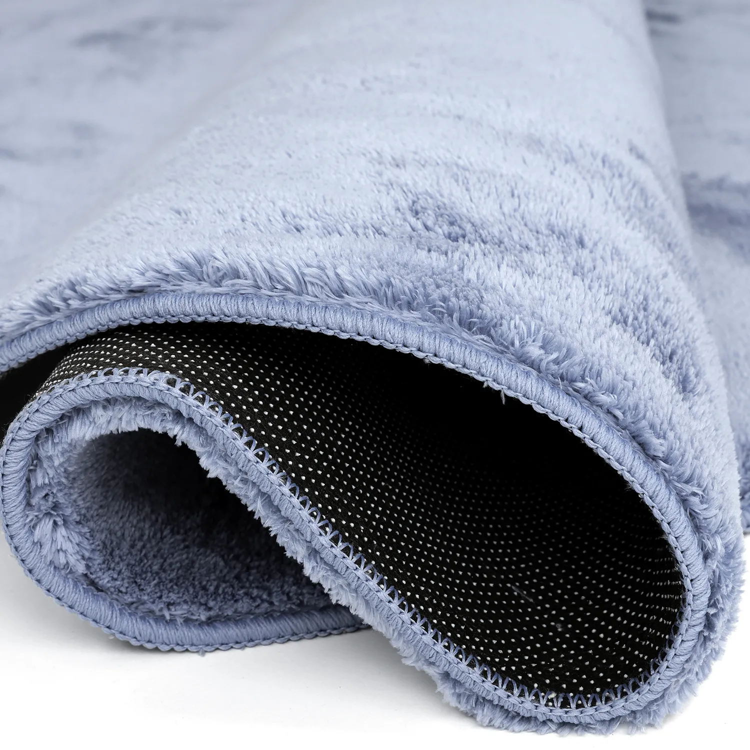 Runde Teppiche - Aranga Super Soft Fur (stahlblau)