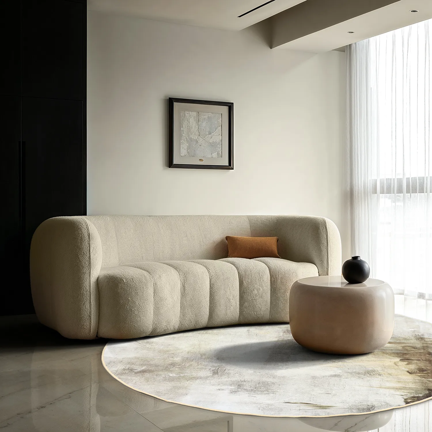 Rund Teppich - Cadiz (beige)