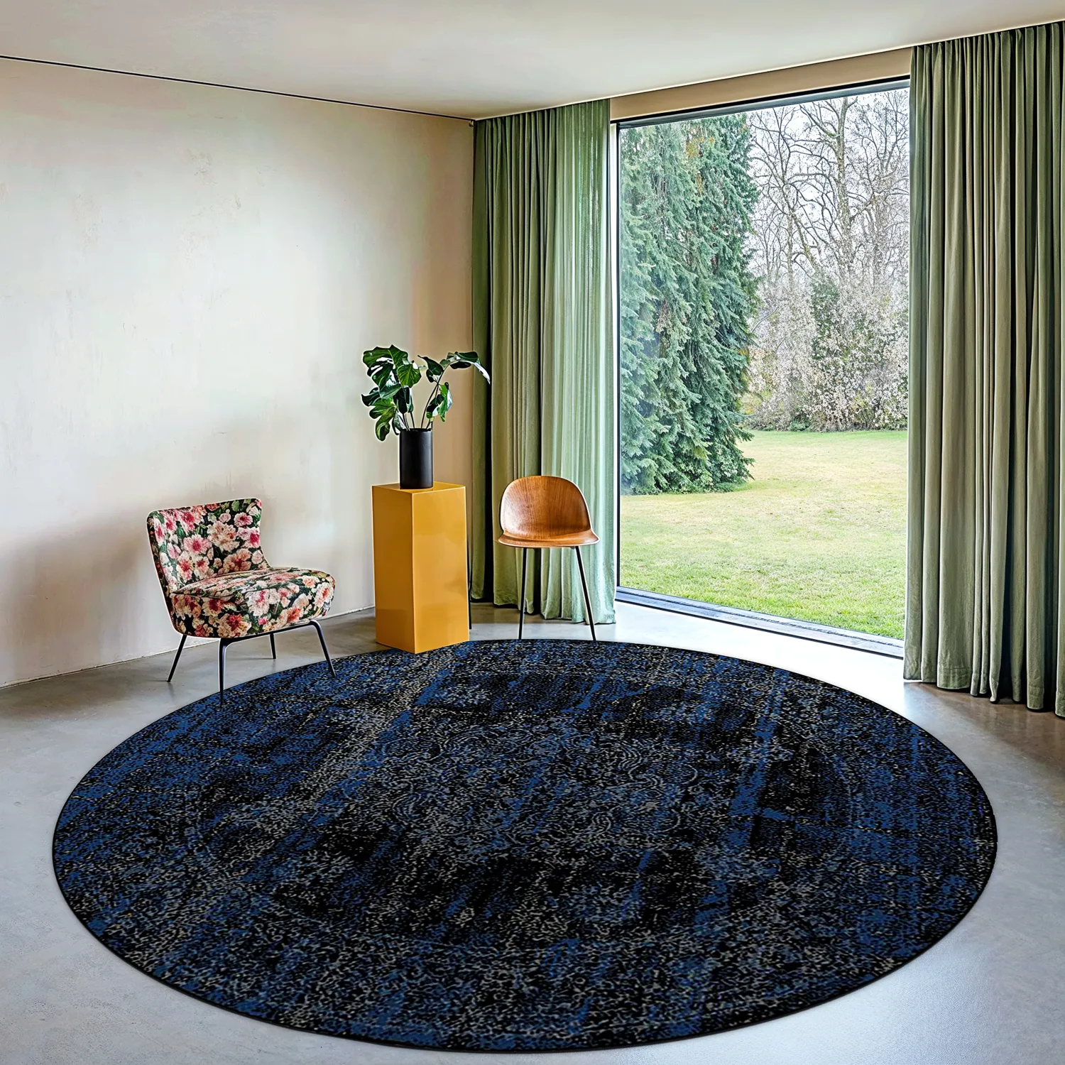 Rund Teppich - Peking Royal (marineblau)