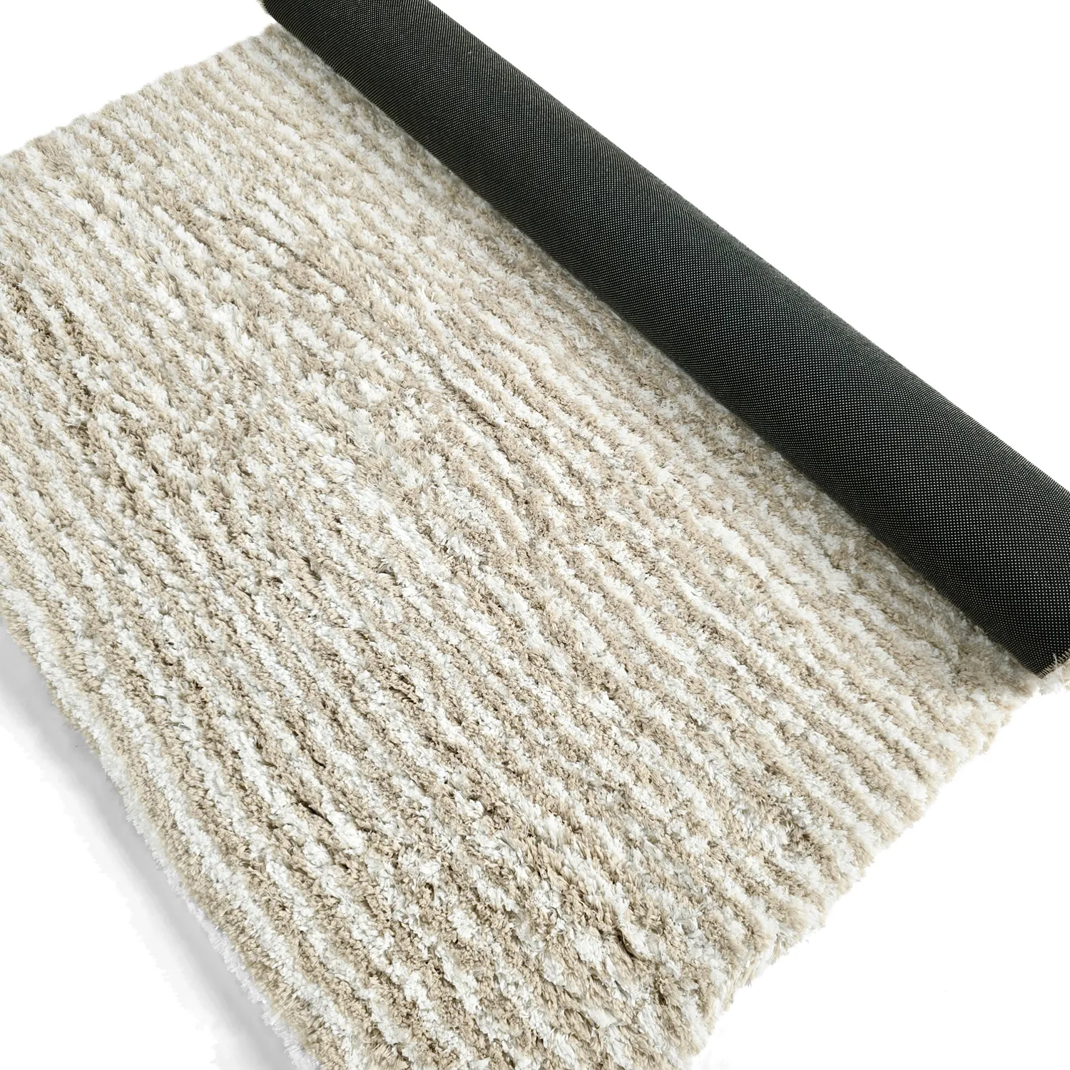 Hochflorteppiche - Aden (beige/weiß)