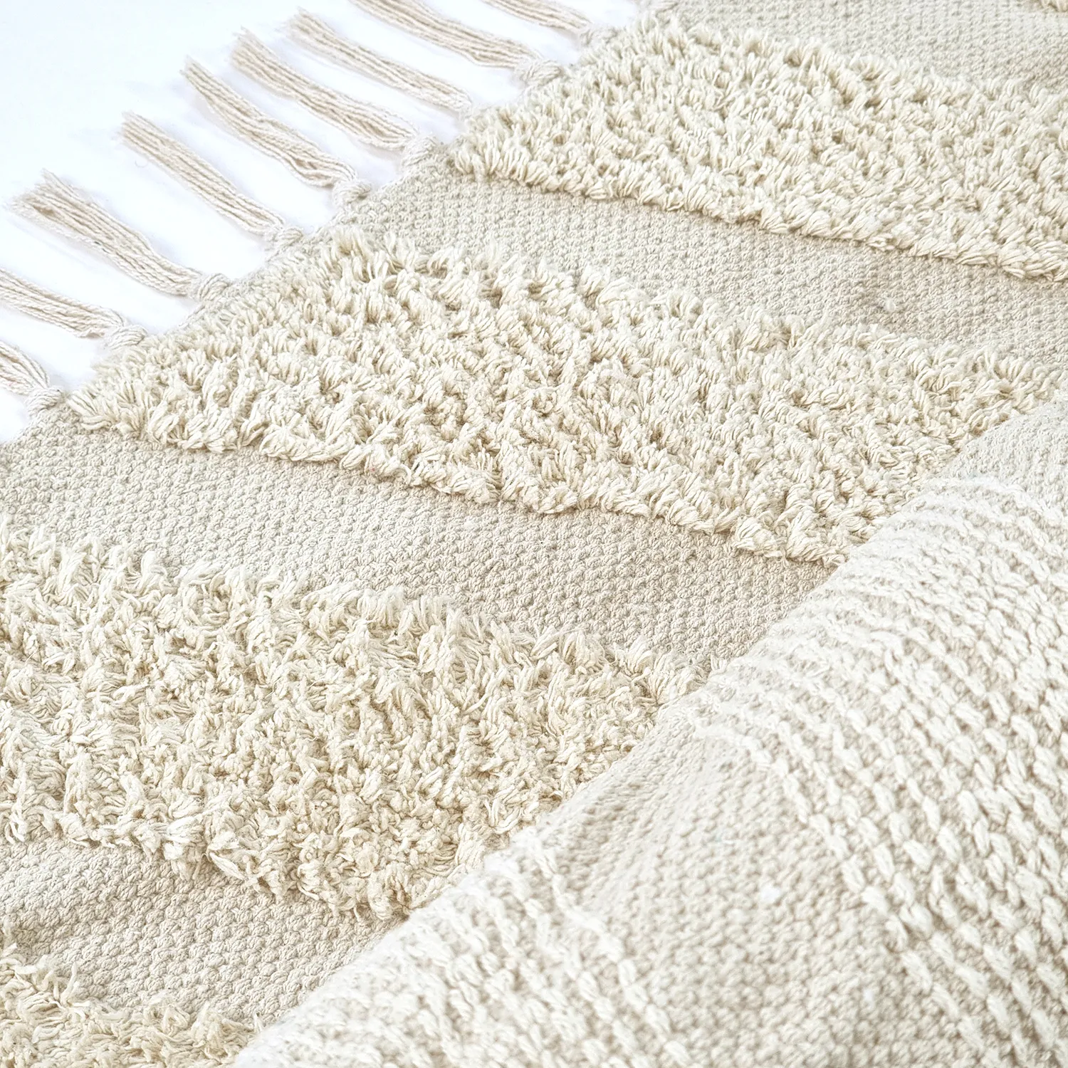 Hochflorteppiche - Callista Natural Cotton Shaggy (beige)