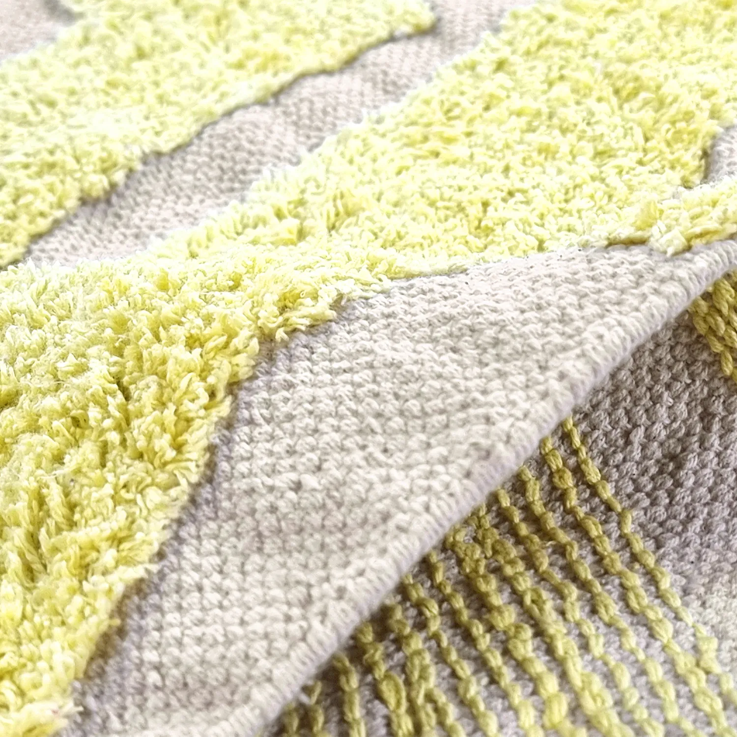 Rund Teppich - Callista Natural Cotton Shaggy (gelb)