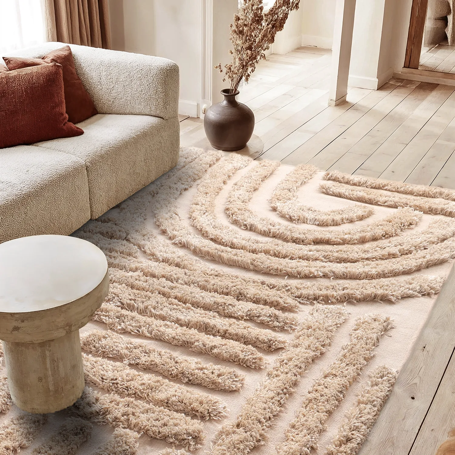 Hochflorteppiche - Cazorla Natural Cotton Shaggy (beige)