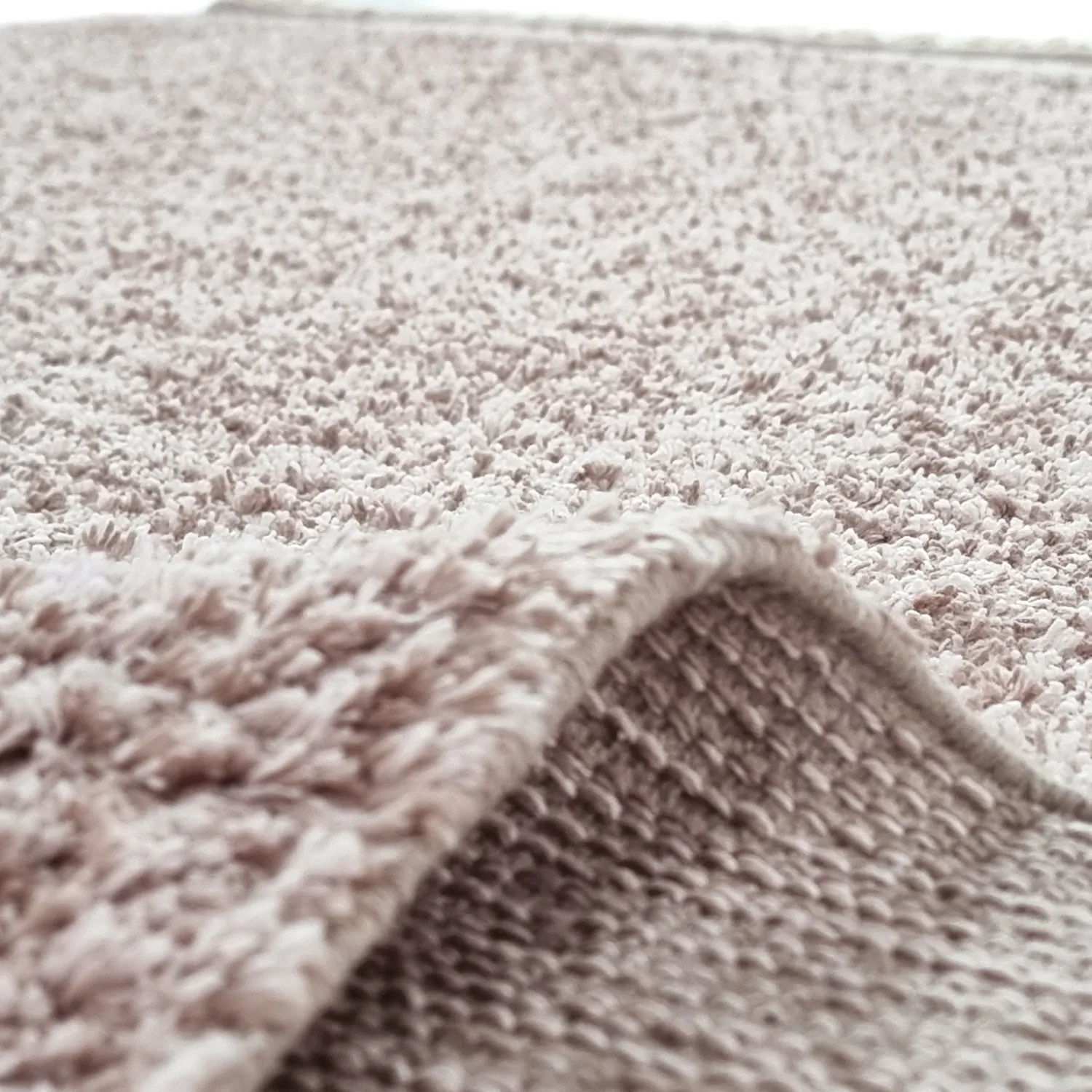 Hochflorteppiche - Celina Natural Cotton Shaggy (taupe/lavendel)