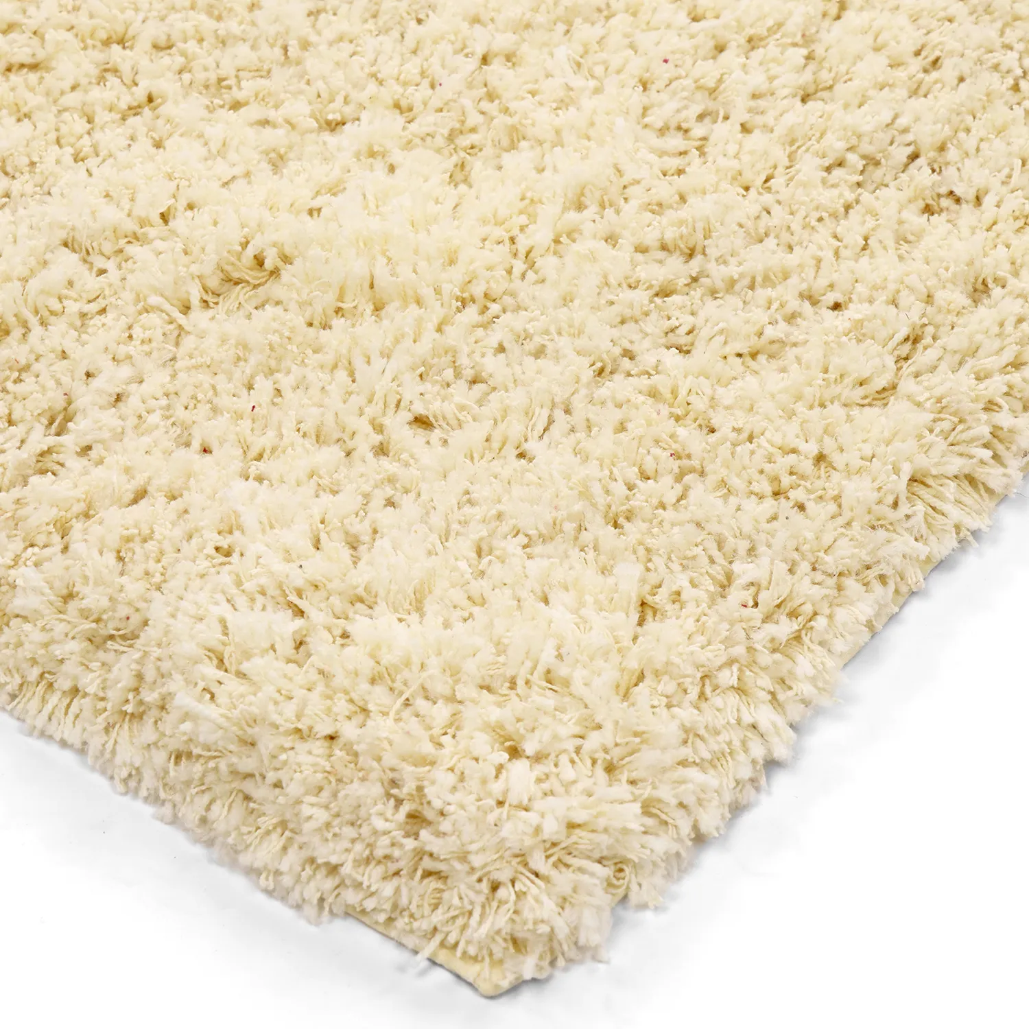 Hochflorteppiche - Combarro Solid Cotton Shaggy (hellgelb)
