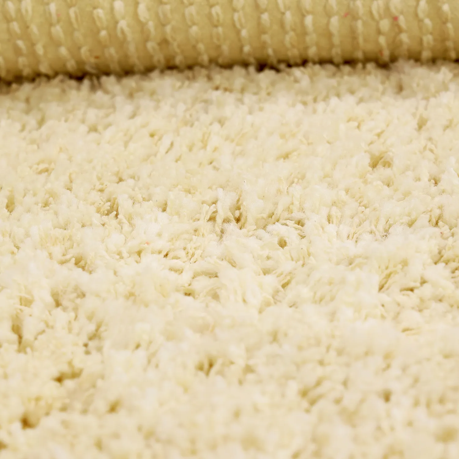 Hochflorteppiche - Combarro Solid Cotton Shaggy (hellgelb)