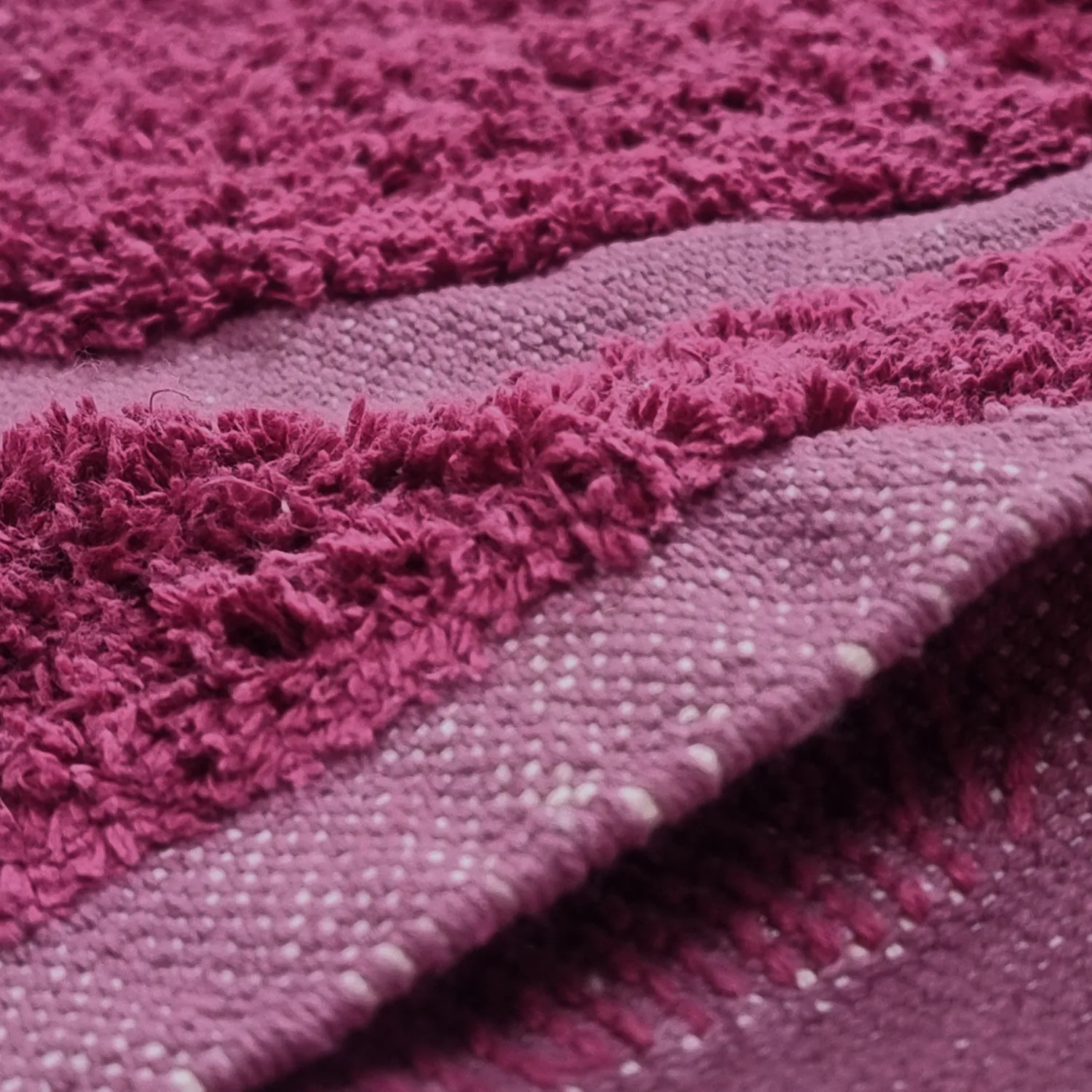 Rund Teppich - Cyrus Natural Cotton Shaggy (rot)