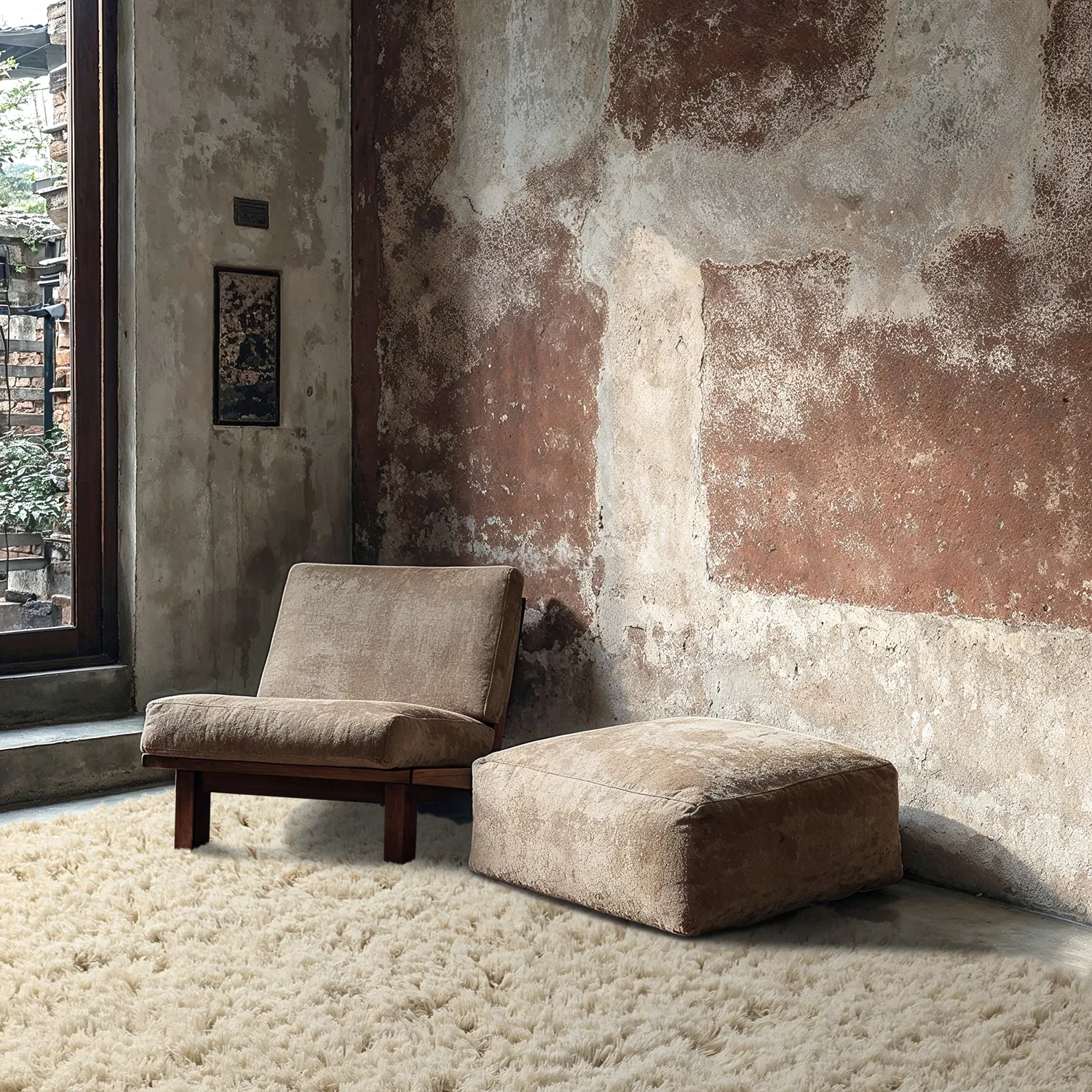 Hochflorteppiche - Fassale Hand Woven Wool Shaggy (creme)