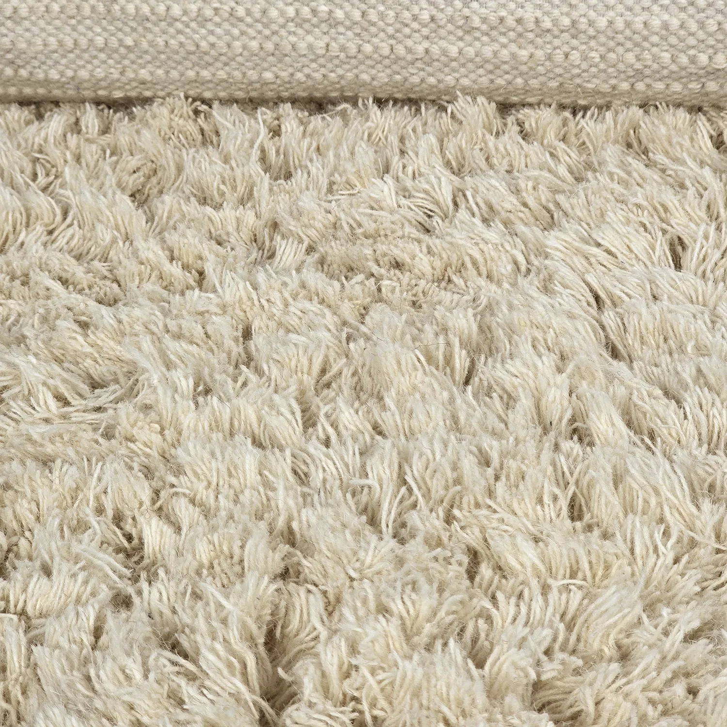 Hochflorteppiche - Fassale Hand Woven Wool Shaggy (creme)