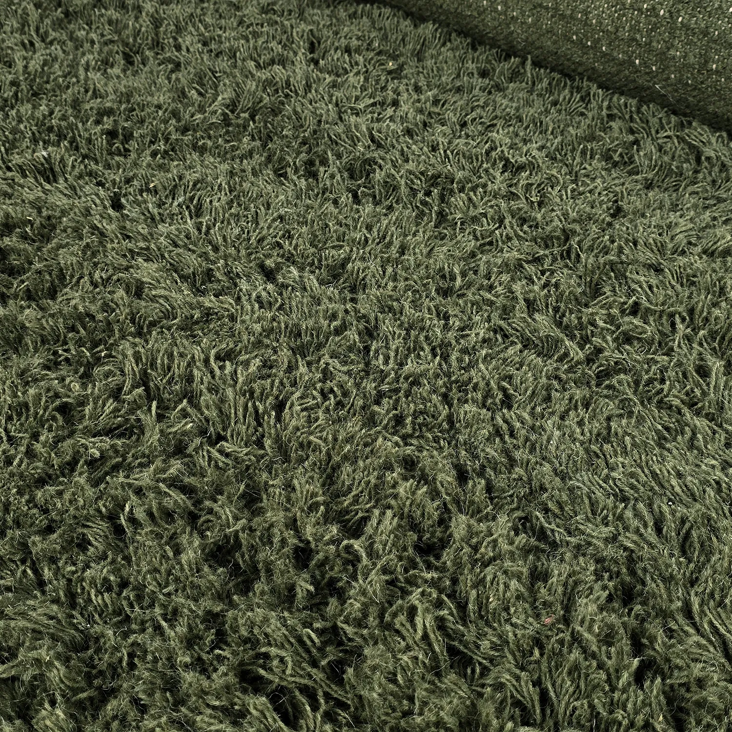 Hochflorteppiche - Fassale Hand Woven Wool Shaggy (moosgrün)