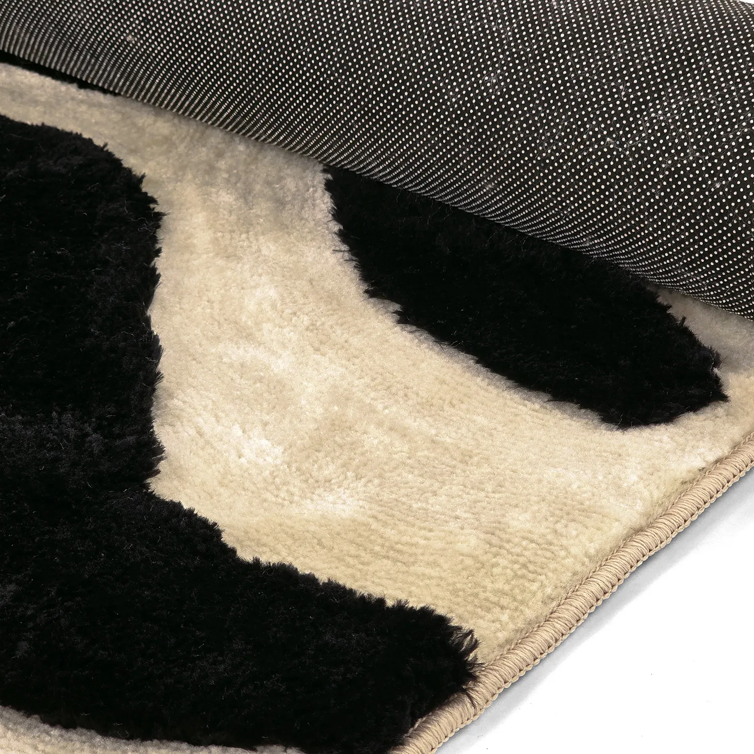 Hochflorteppiche - Fergana (creme/schwarz)