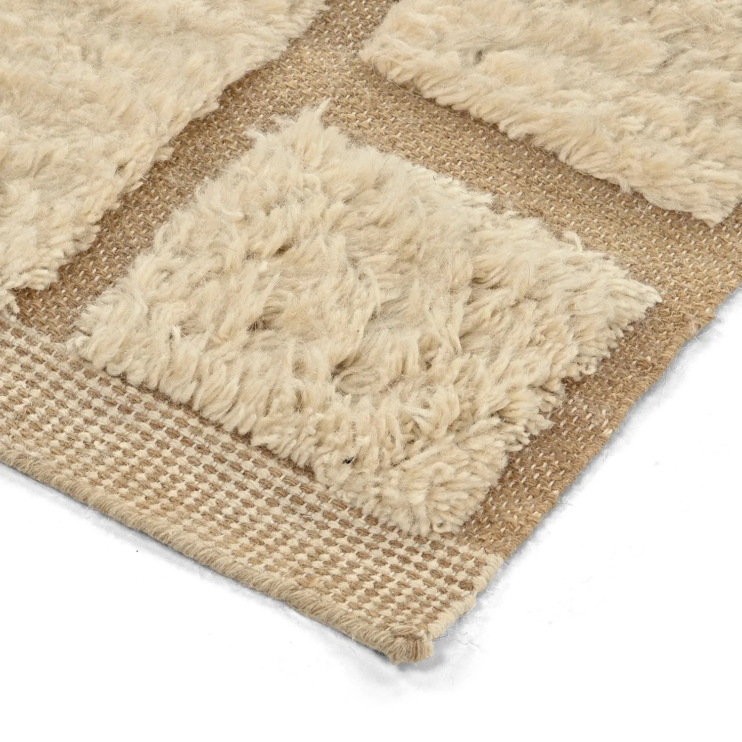Hochflorteppiche - Leknes Hand Woven Wool Shaggy (creme)