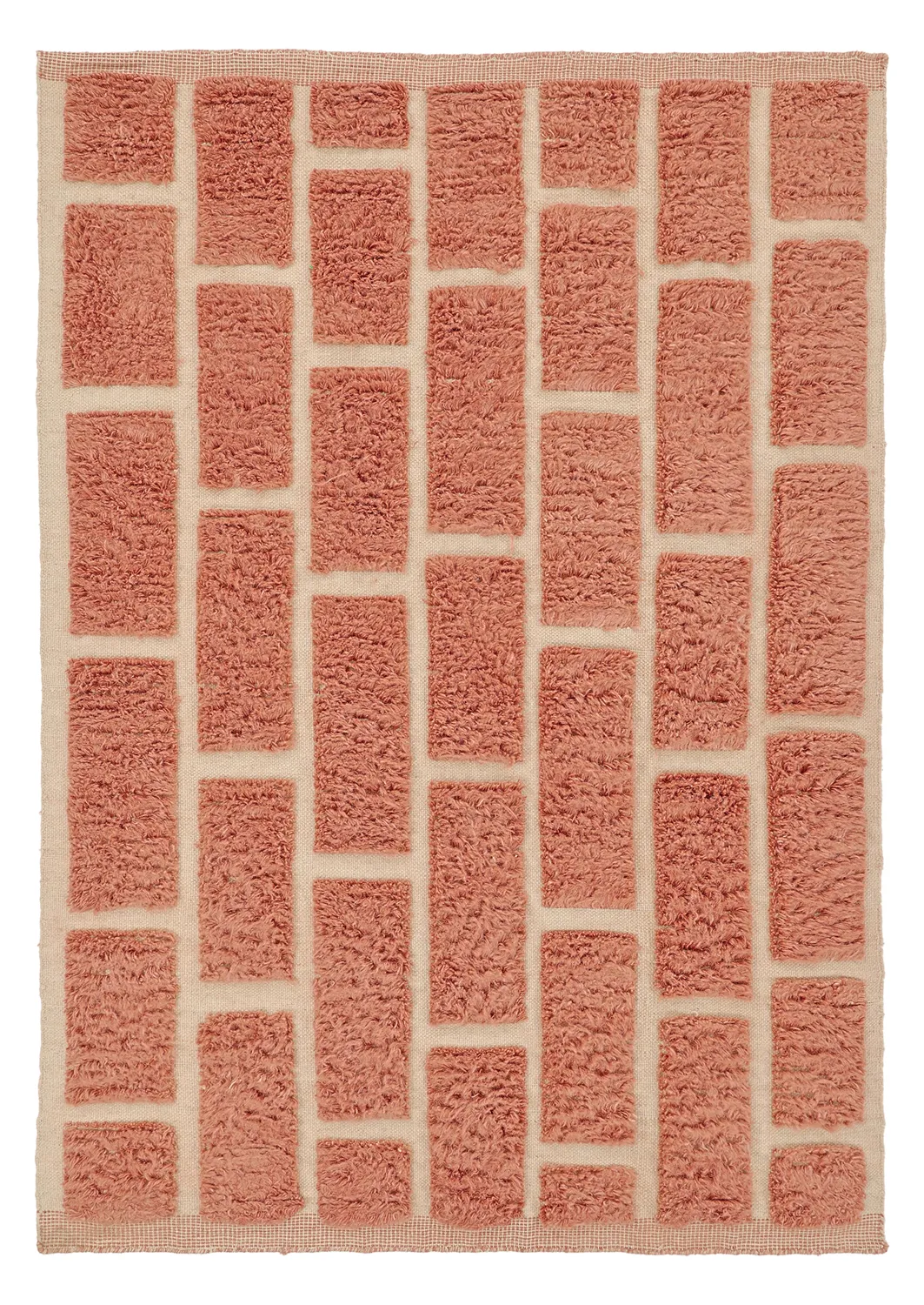 Hochflorteppiche - Leknes Hand Woven Wool Shaggy (terrakotta)