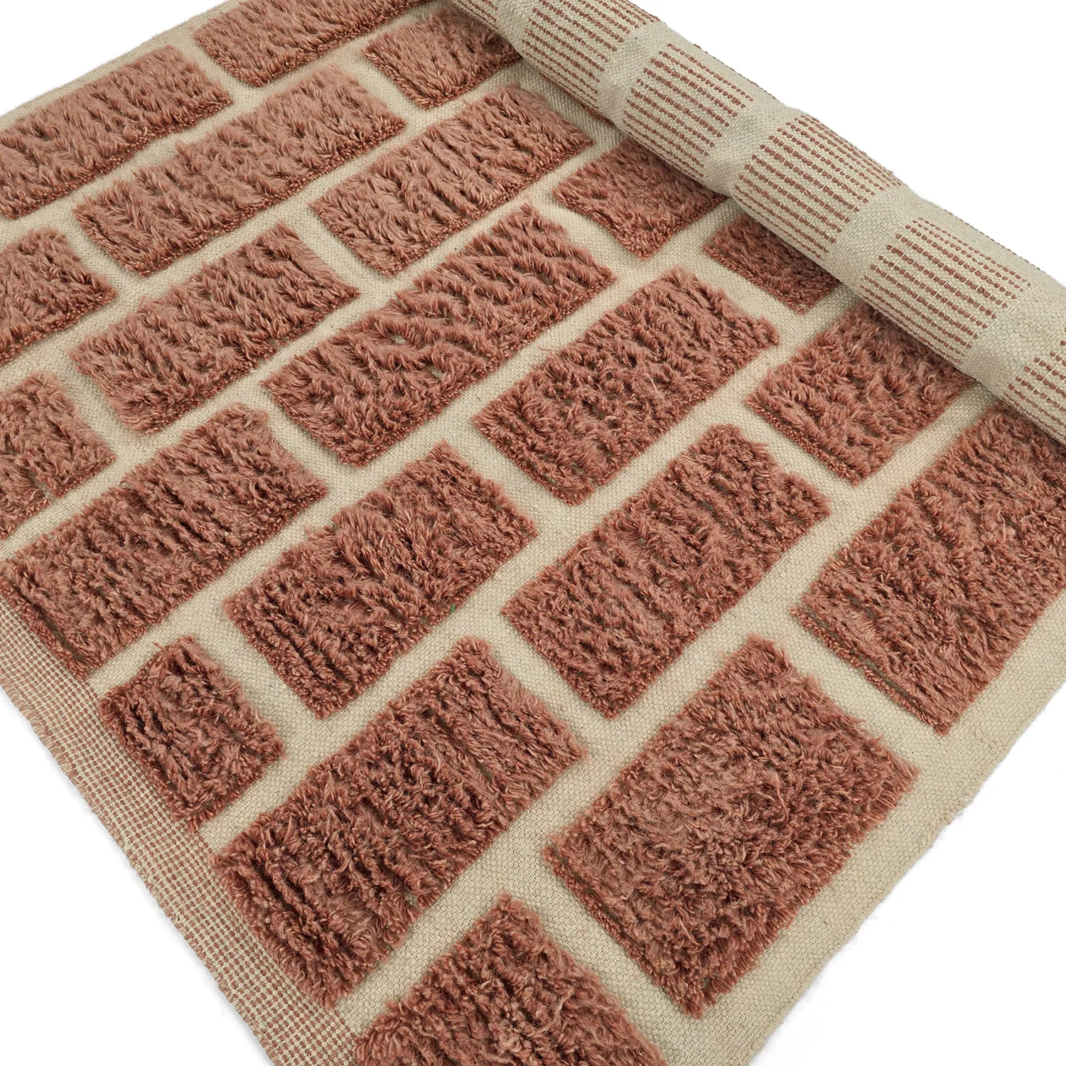 Hochflorteppiche - Leknes Hand Woven Wool Shaggy (terrakotta)