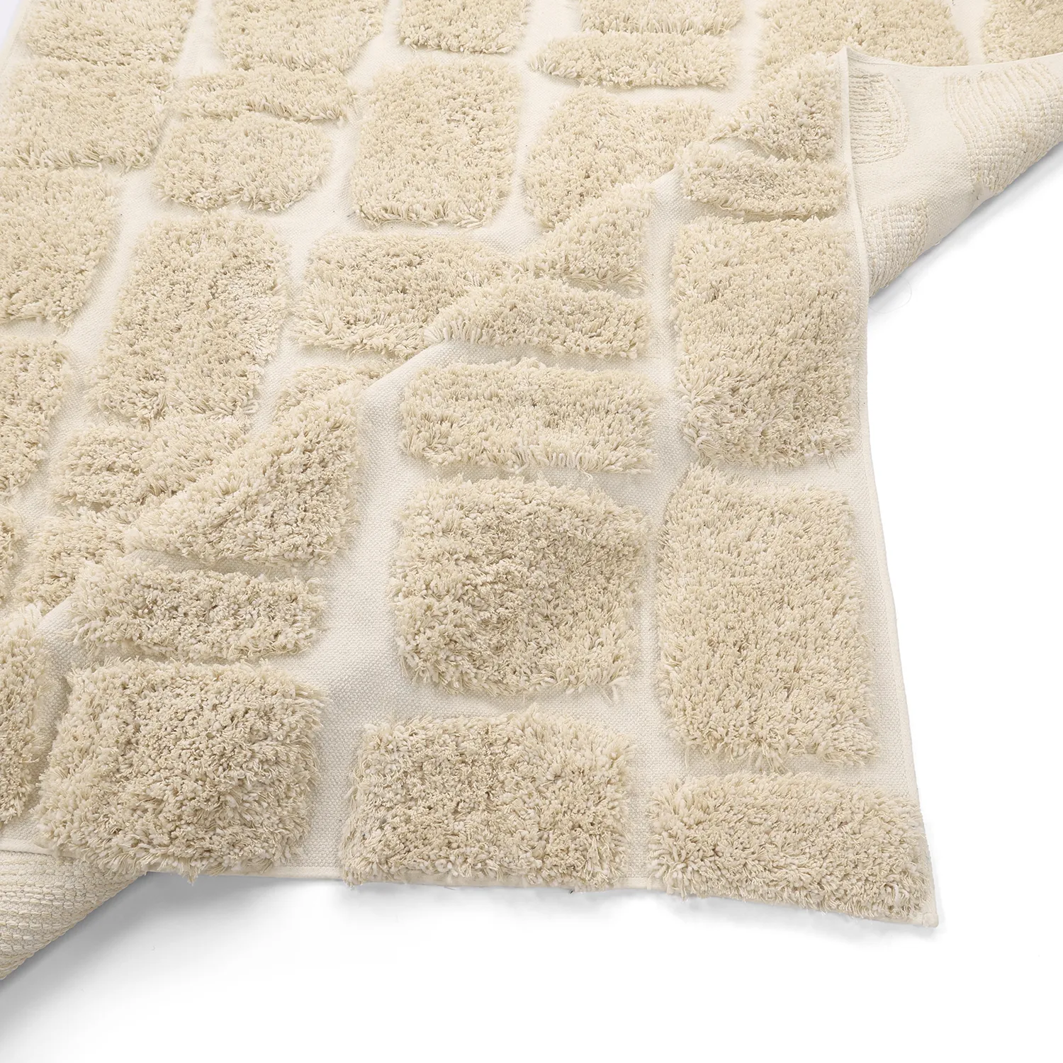 Hochflorteppiche - Otranto Natural Cotton Shaggy (cremefarben)