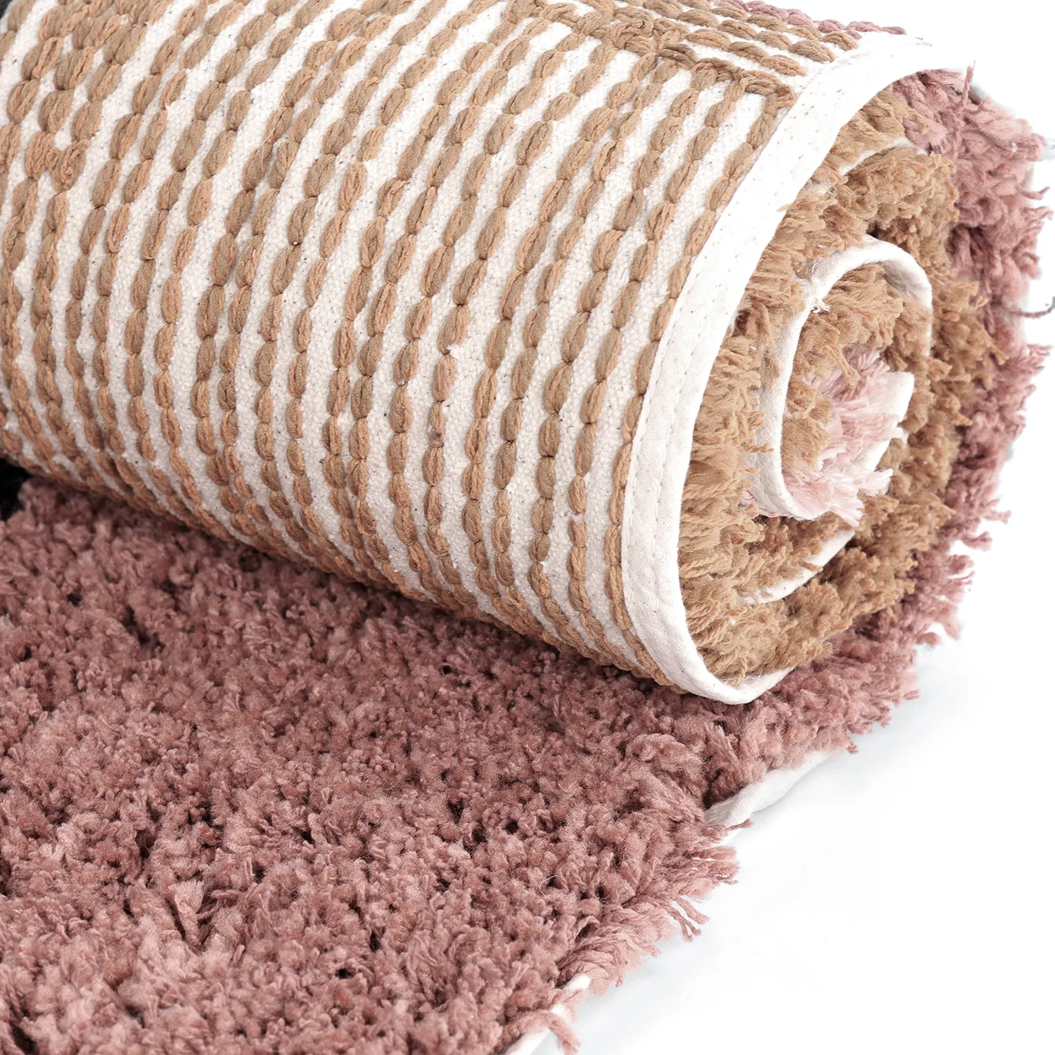 Hochflorteppiche - Perast Natural Cotton Shaggy (mehrfarbig)