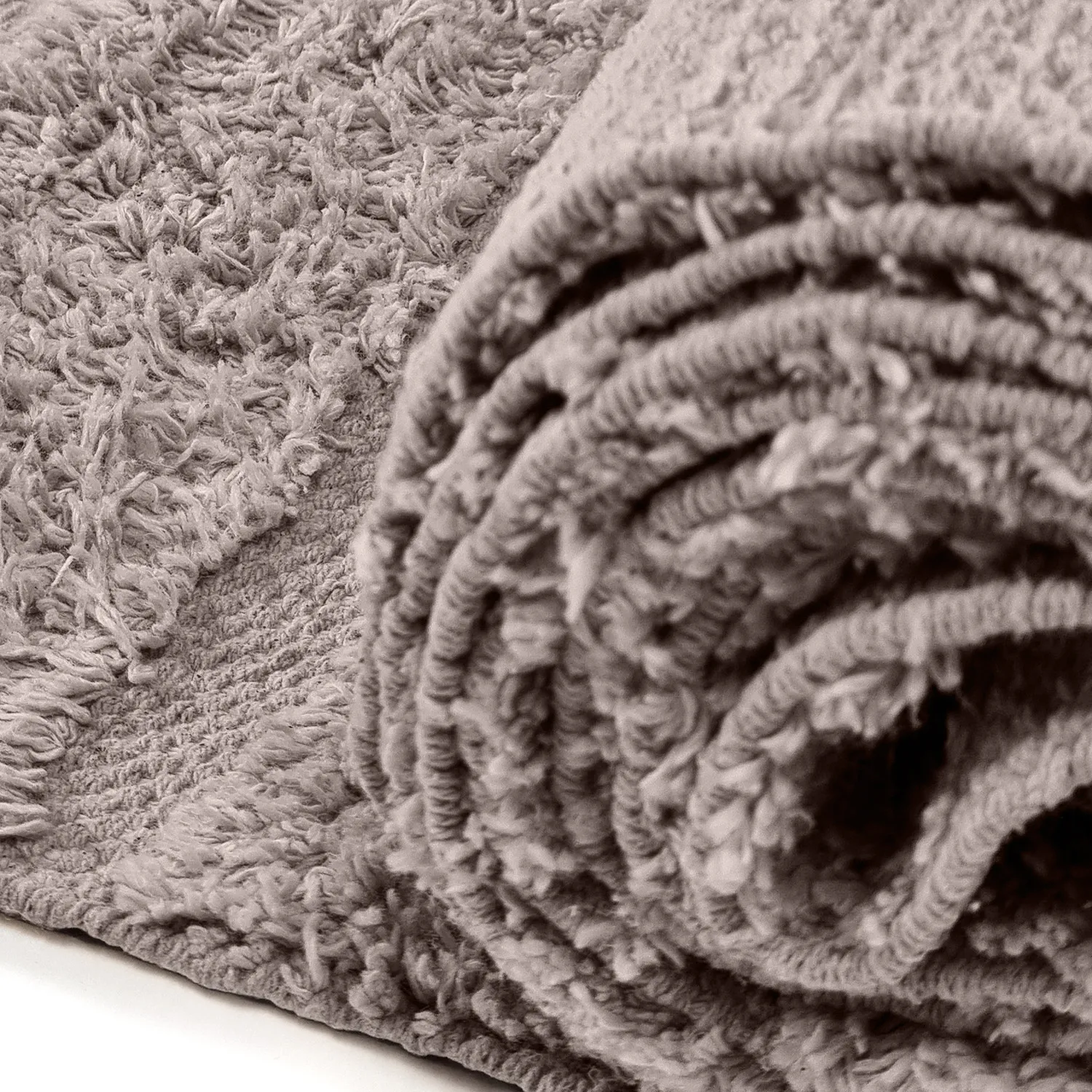 Hochflorteppiche - Rani Natural Cotton Shaggy (taupe)