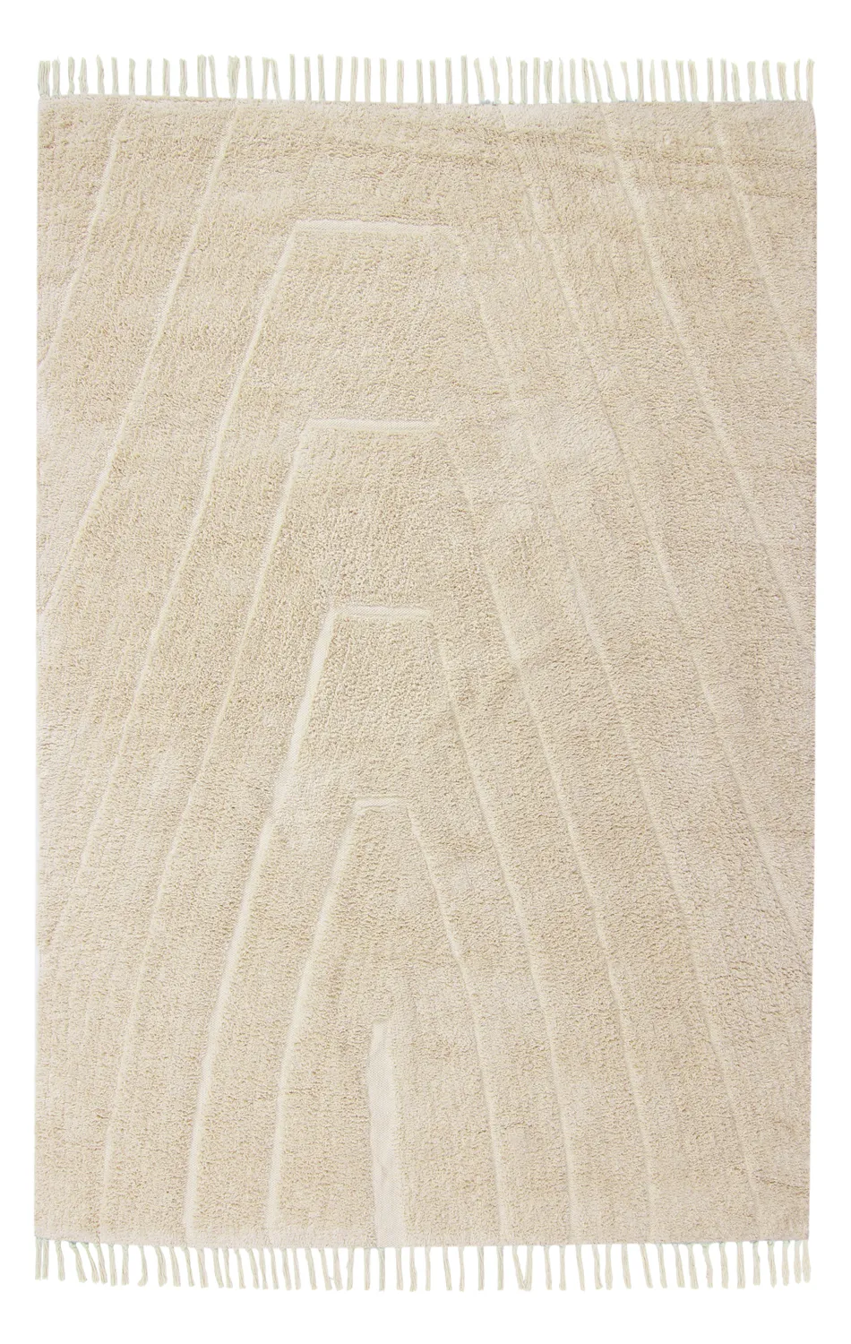 Hochflorteppiche - Sivia Natural Cotton Shaggy (beige)