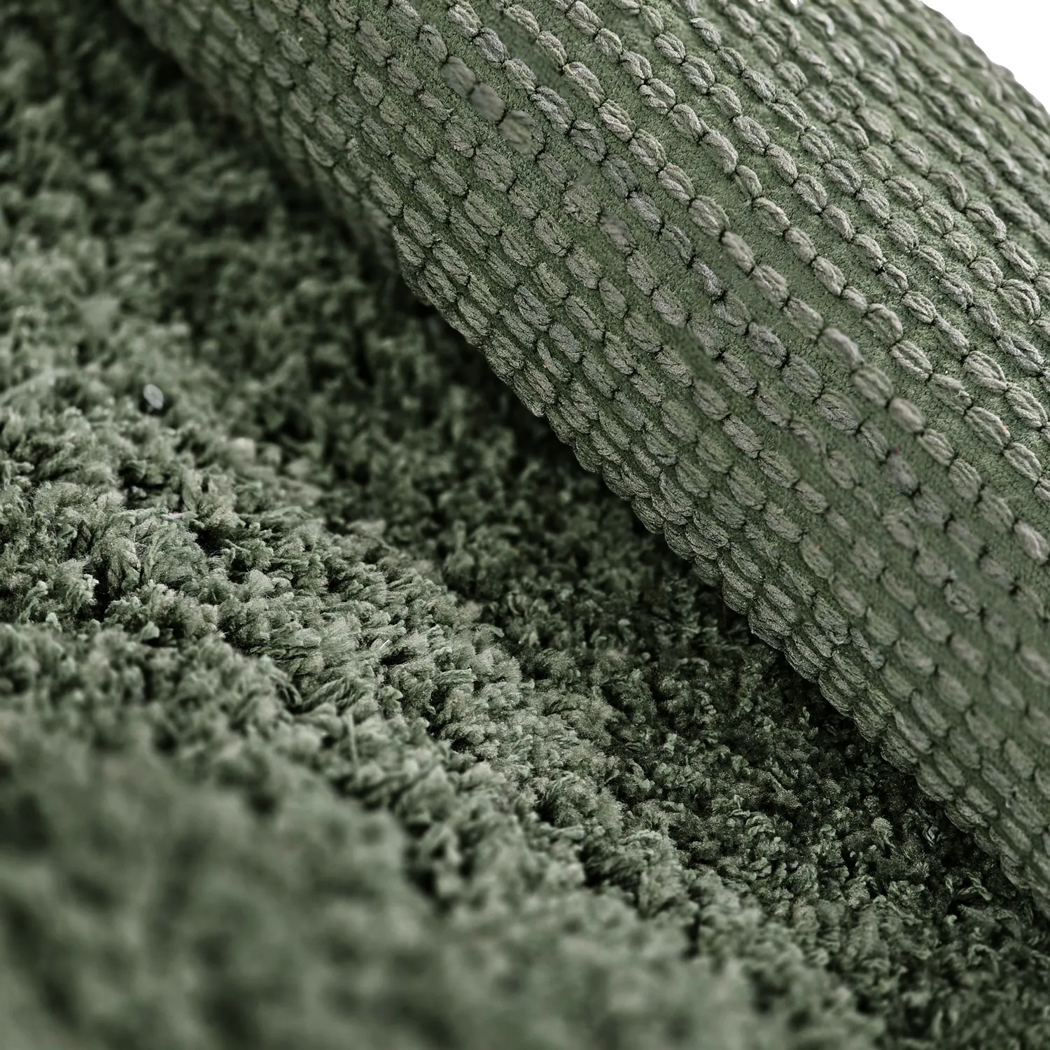 Hochflorteppiche - Combarro Solid Cotton Shaggy (grün)