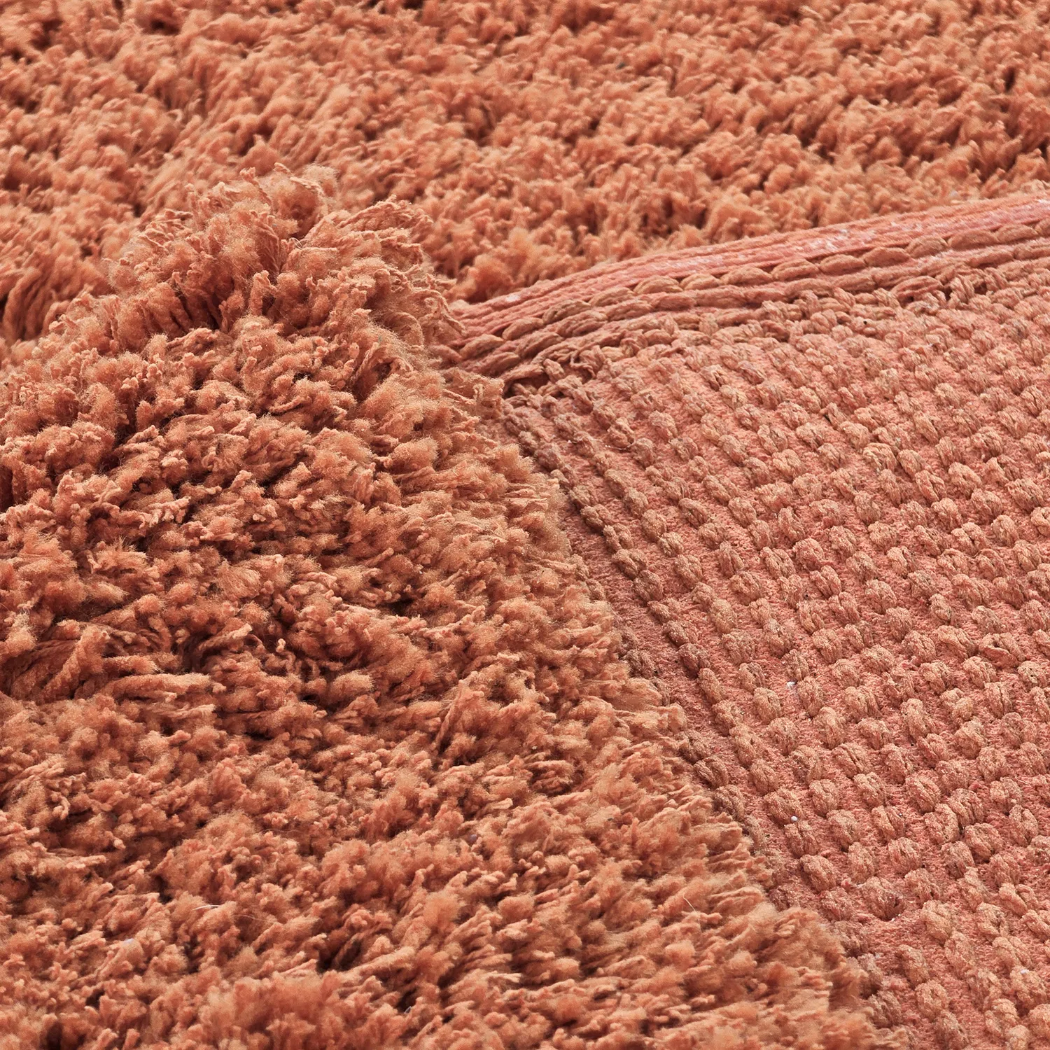 Hochflorteppiche - Combarro Solid Cotton Shaggy (hellorange)