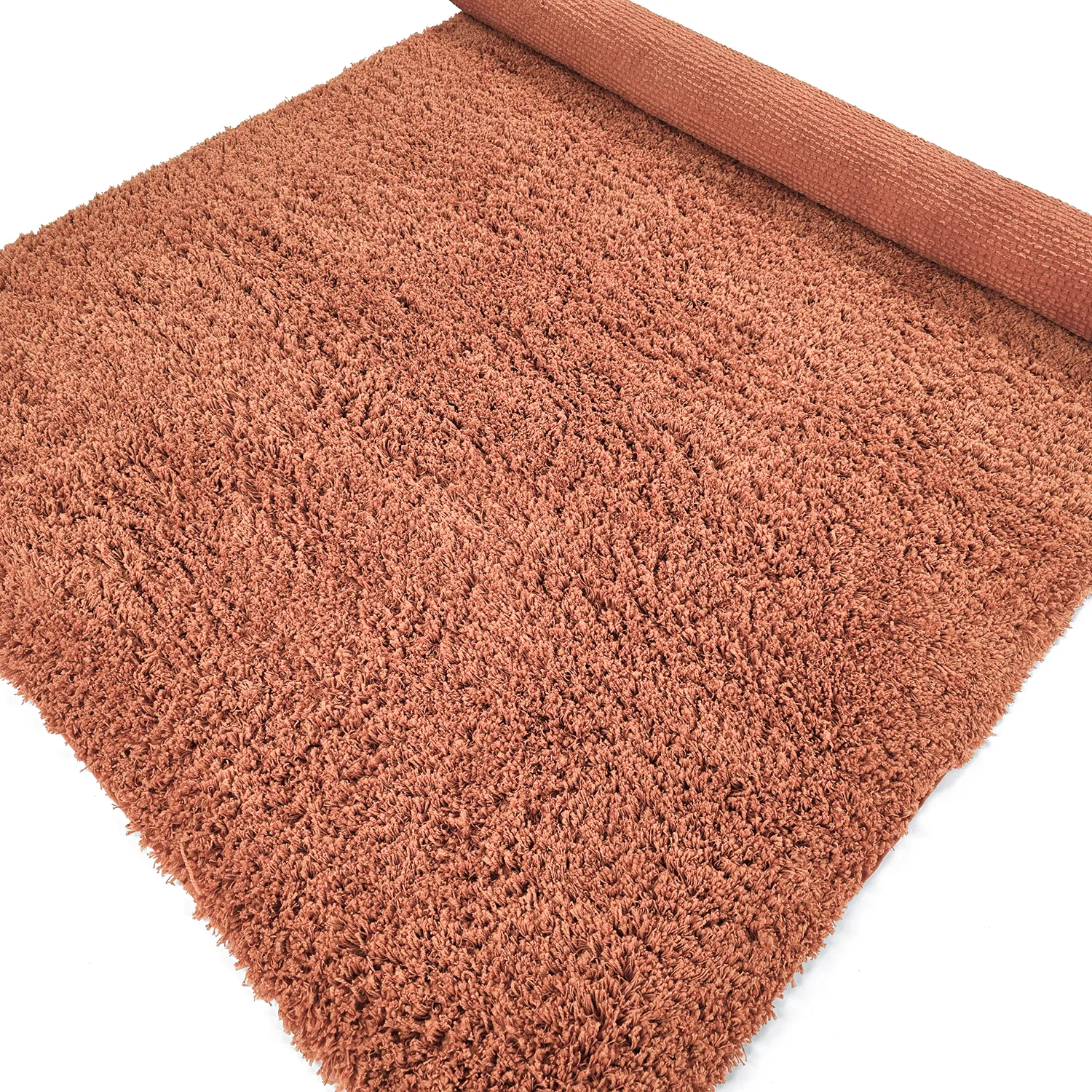 Hochflorteppiche - Combarro Solid Cotton Shaggy (hellorange)