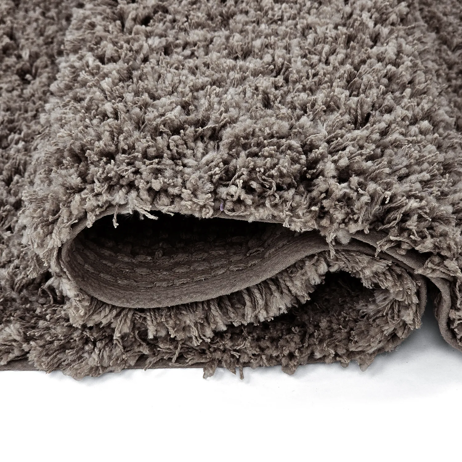 Hochflorteppiche - Combarro Solid Cotton Shaggy (taupe)