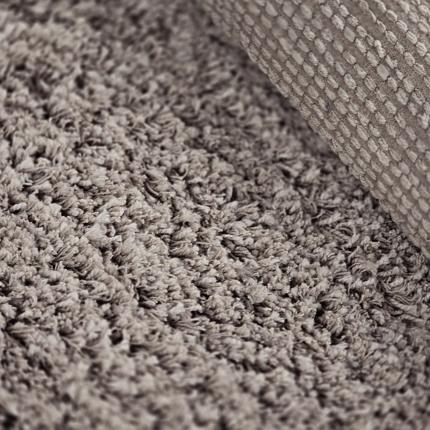Hochflorteppiche - Combarro Solid Cotton Shaggy (taupe)