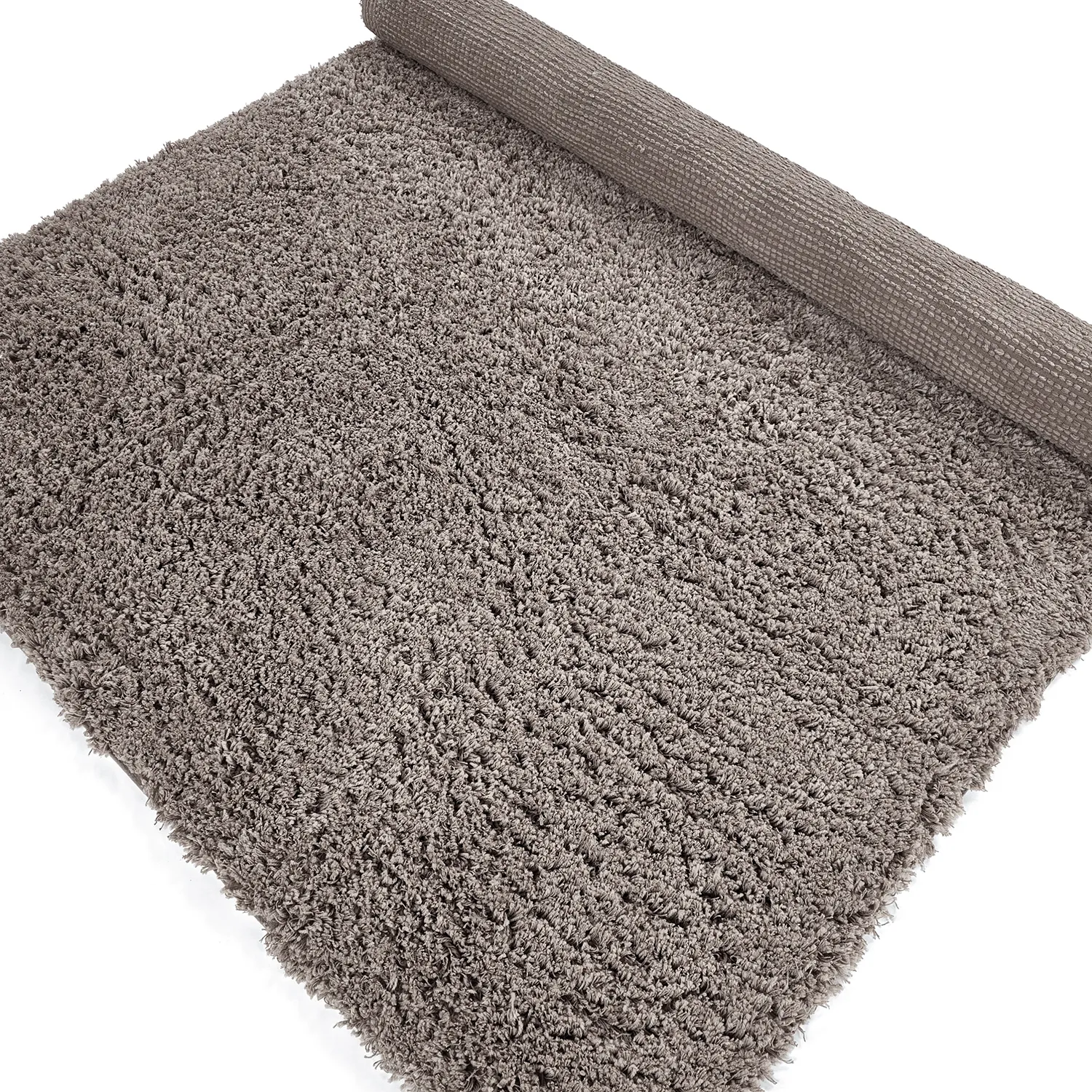Hochflorteppiche - Combarro Solid Cotton Shaggy (taupe)