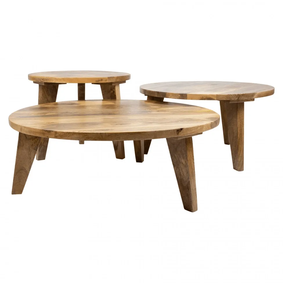 Couchtisch - Vintage - 65 cm round (natur)