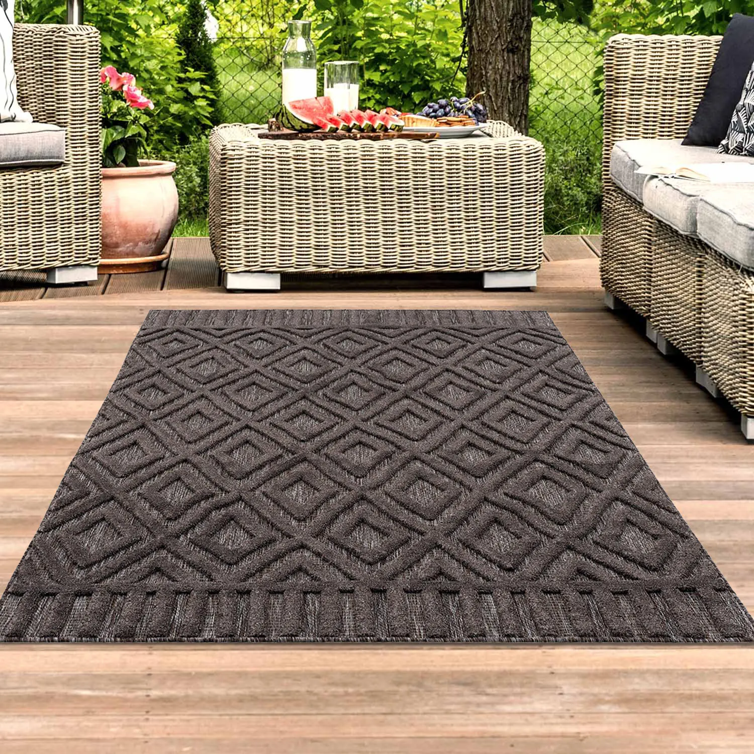 Shaggy Indoor-Outdoor - Lancaster (anthrazit)